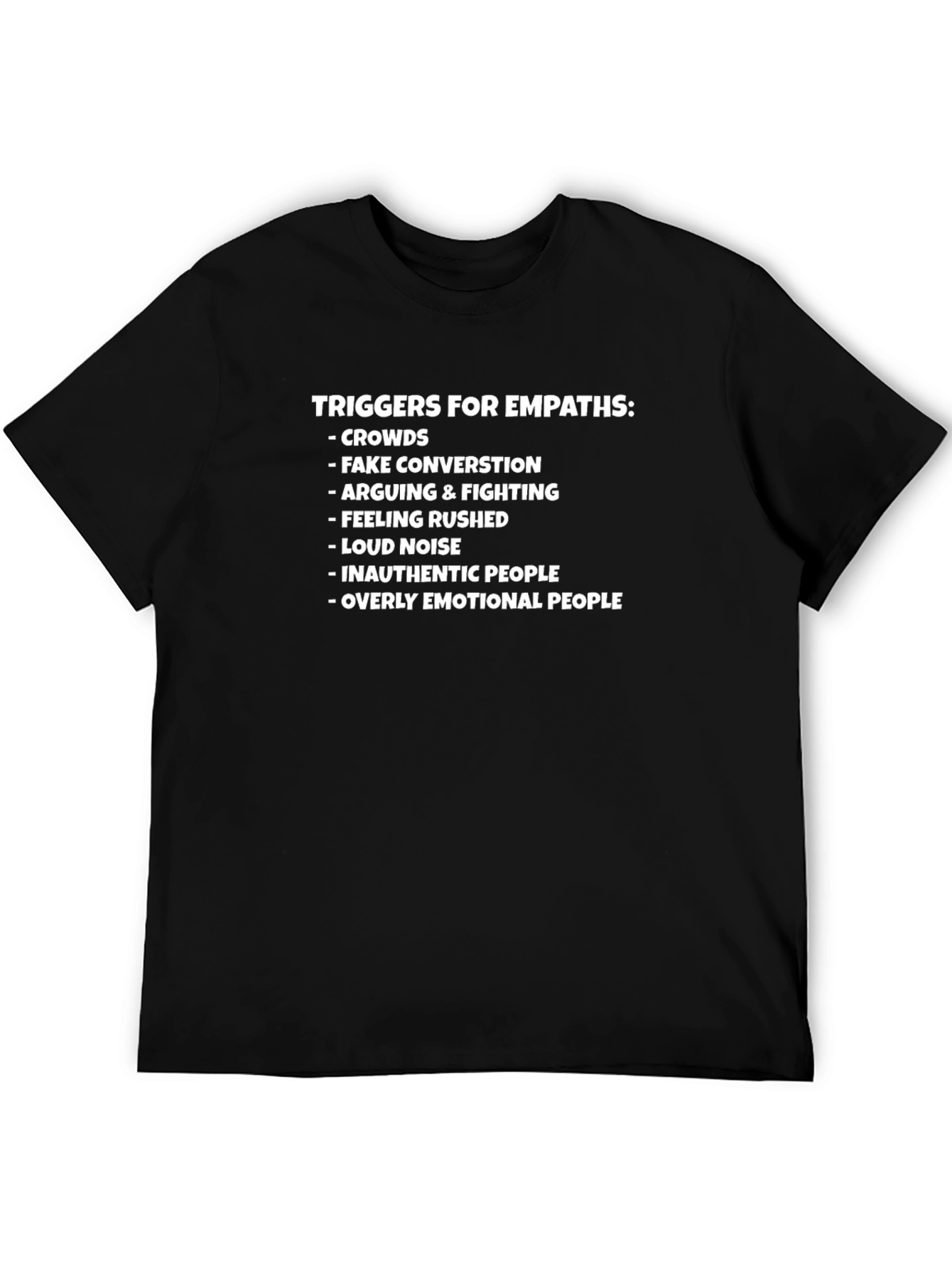 Empath Trigger List Black T-Shirt