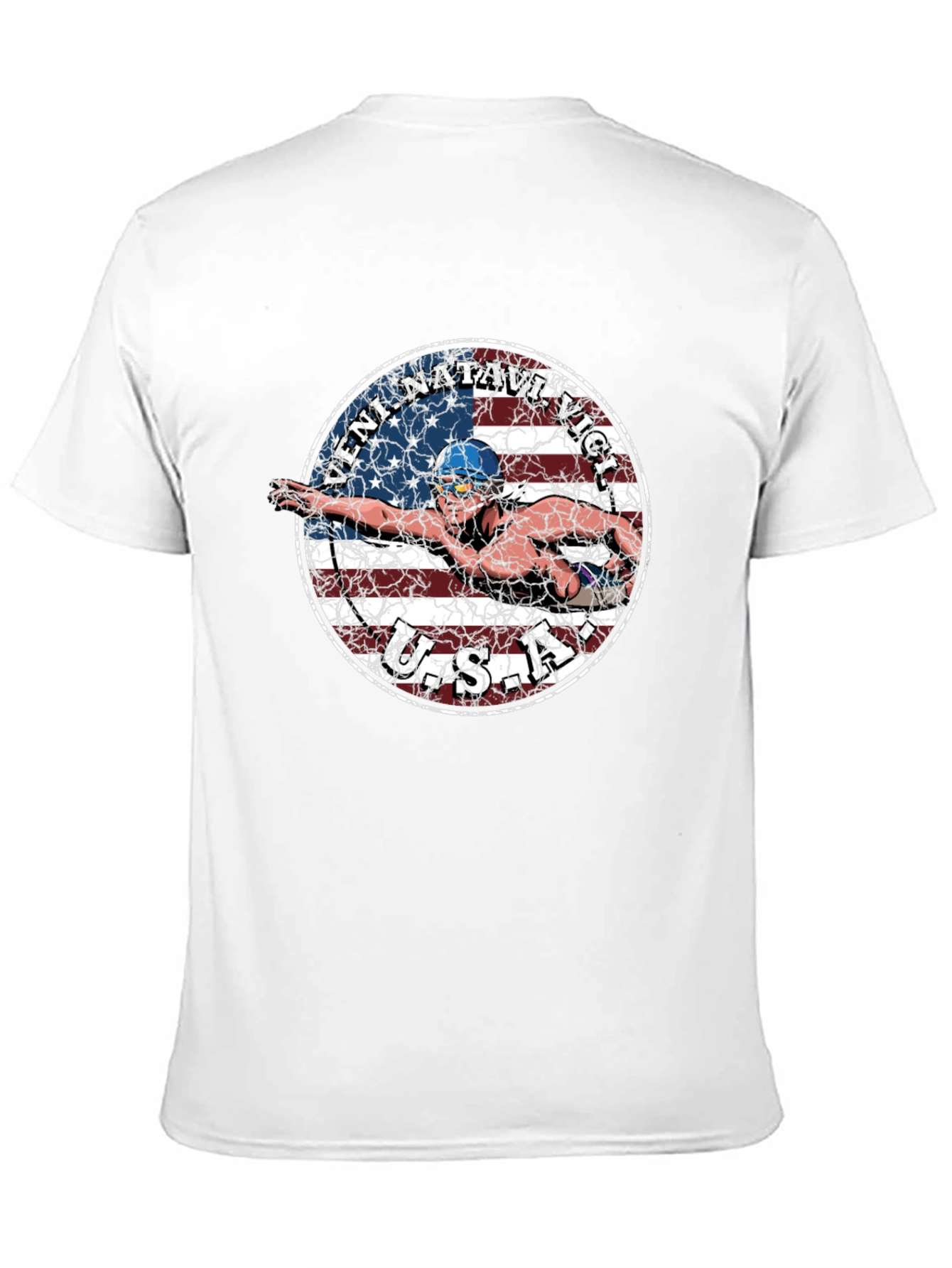 Veni Natare Vici USA Swimmer T-Shirt
