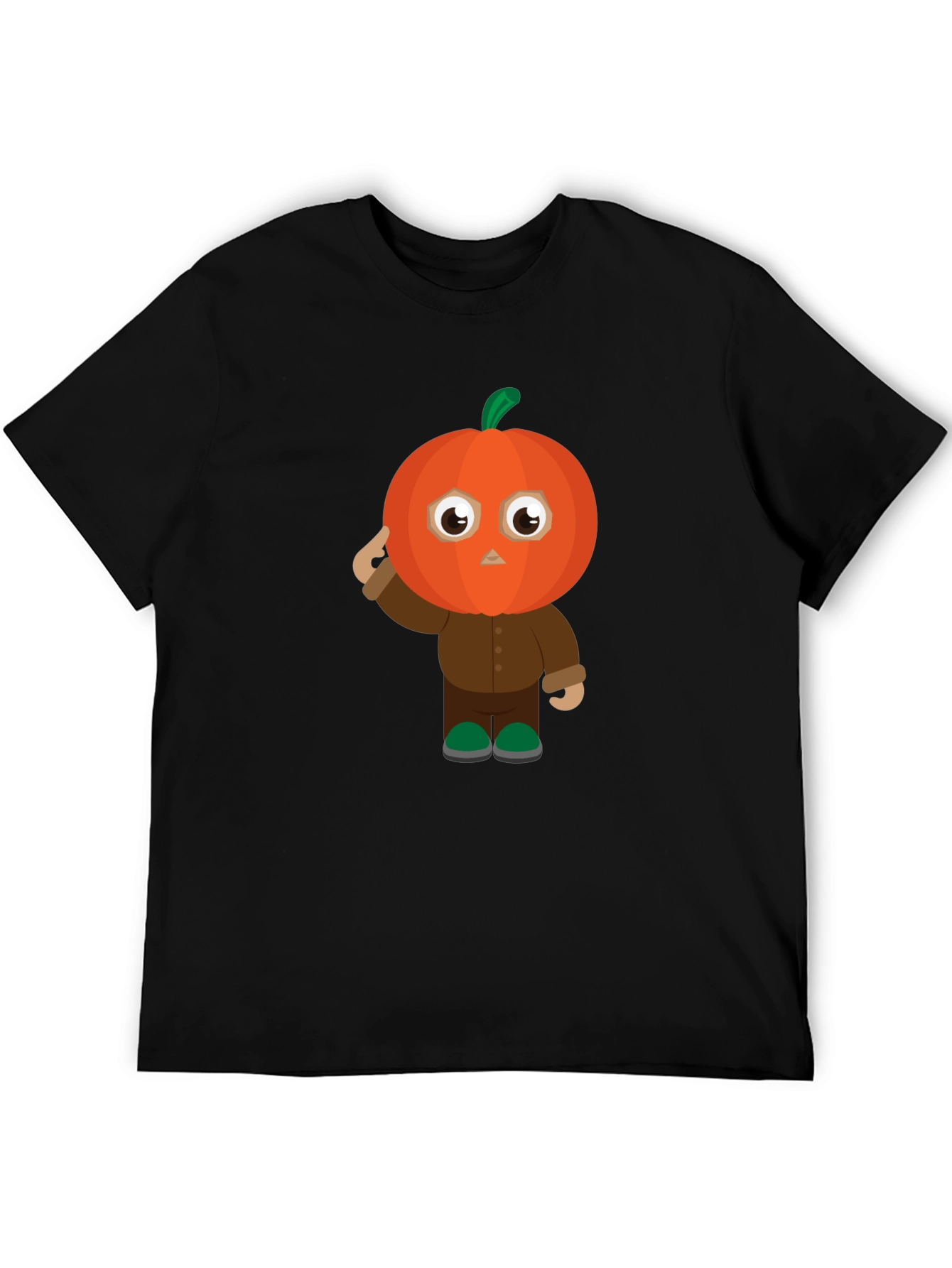 Pumpkin Character Black T-Shirt