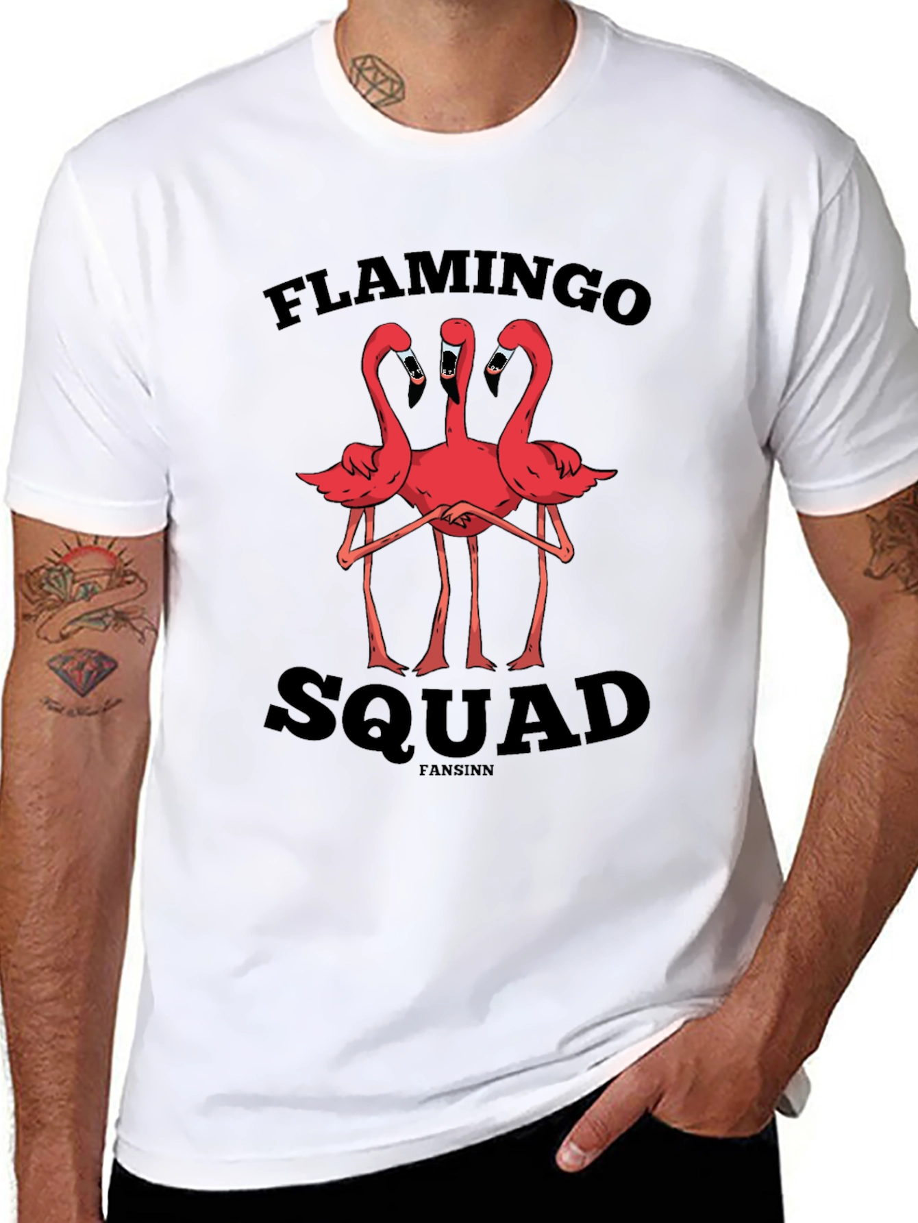Flamingo Squad Graphic Tee - Unique Design