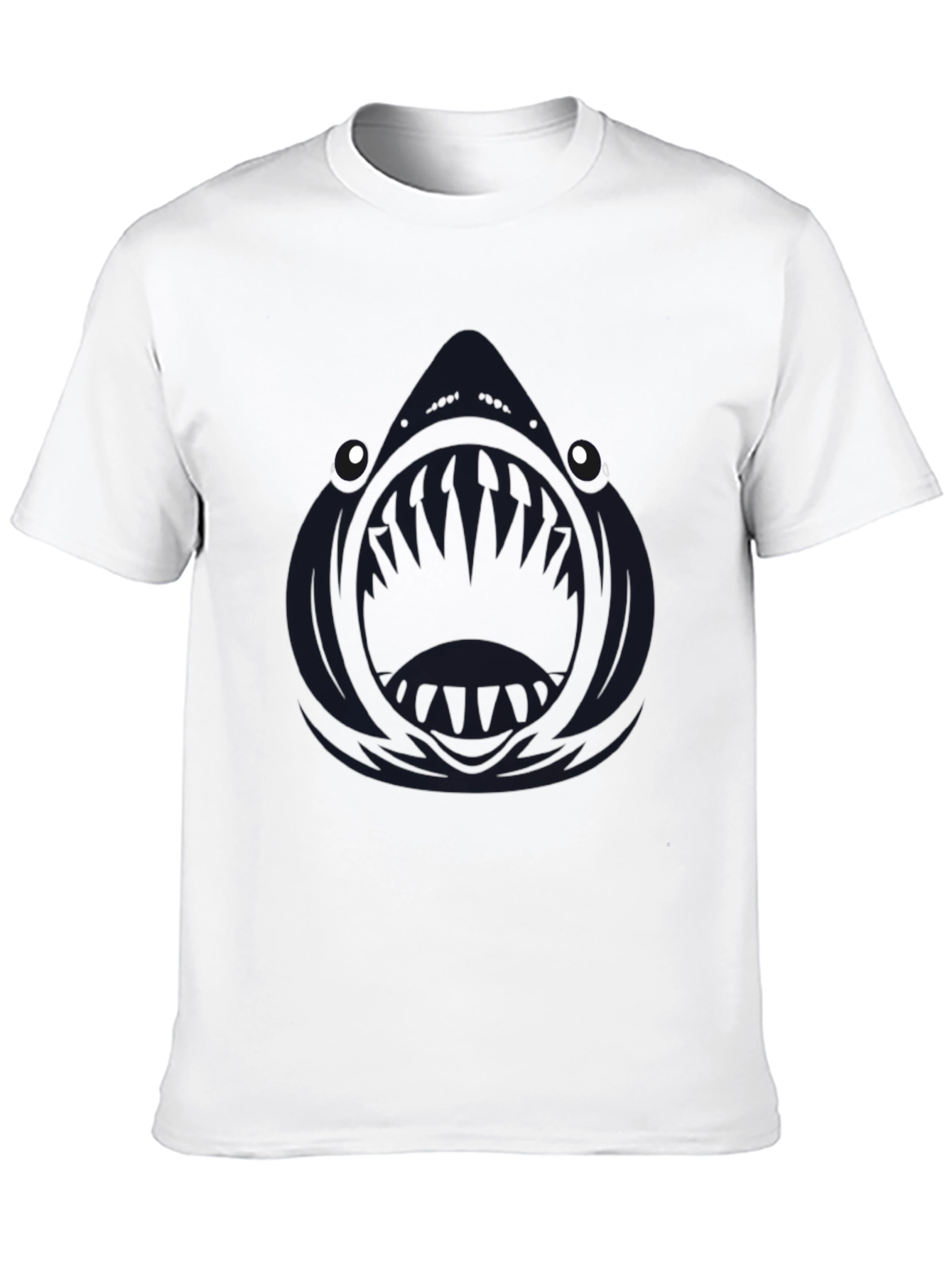 Mens Black Angler Fish Graphic T-Shirt
