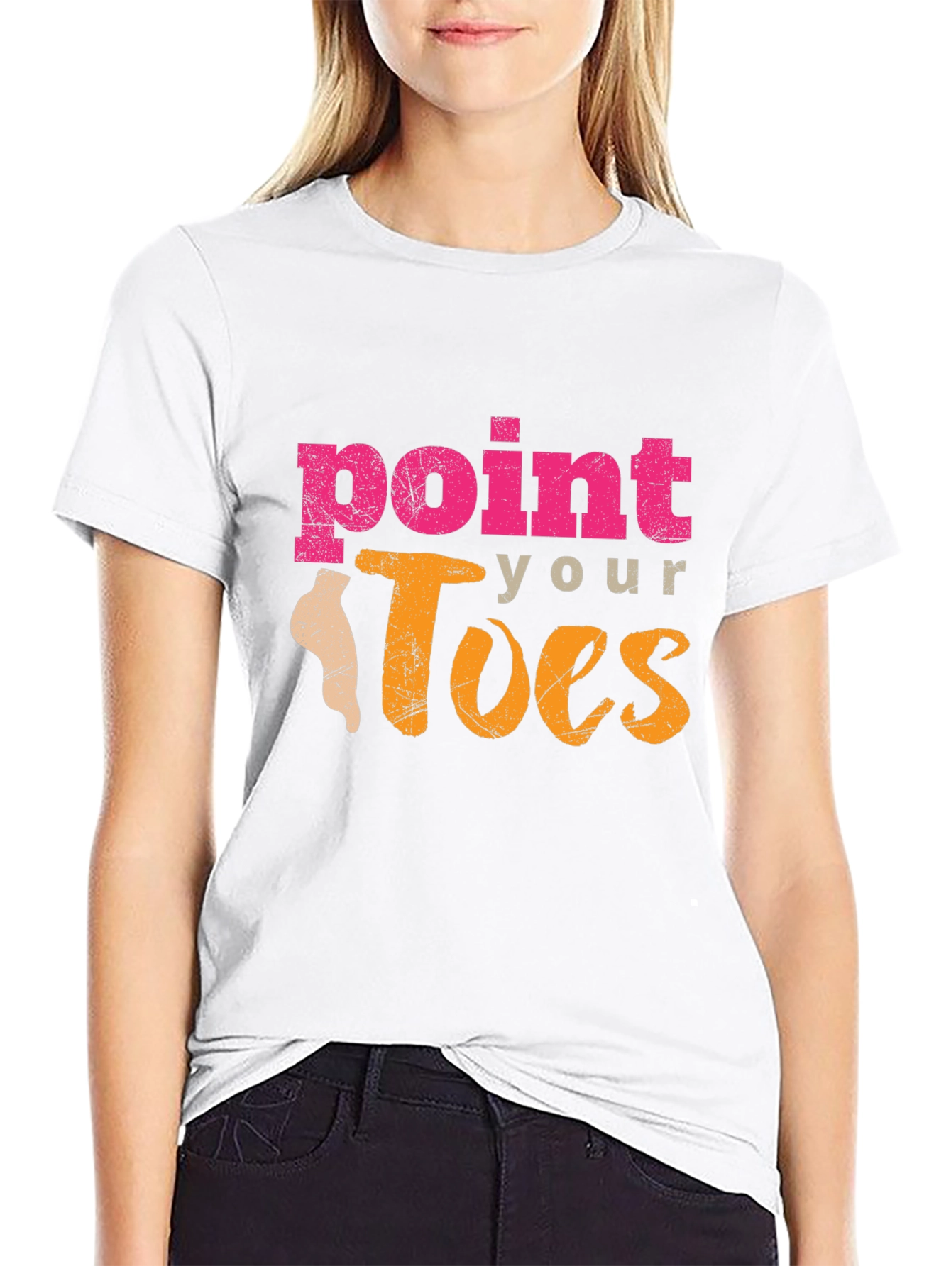 Point Your Toes Graphic Tee - Dance Inspired Shirt