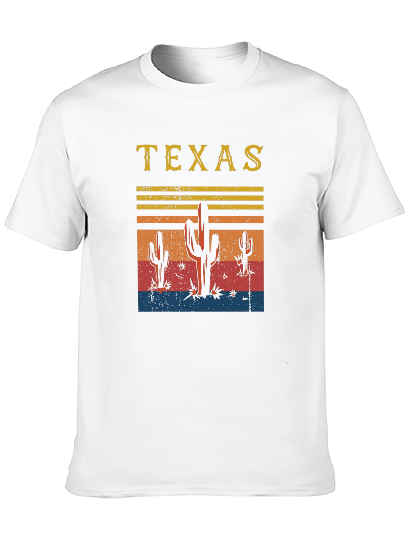 Texas Cactus Graphic T-Shirt - Retro Style
