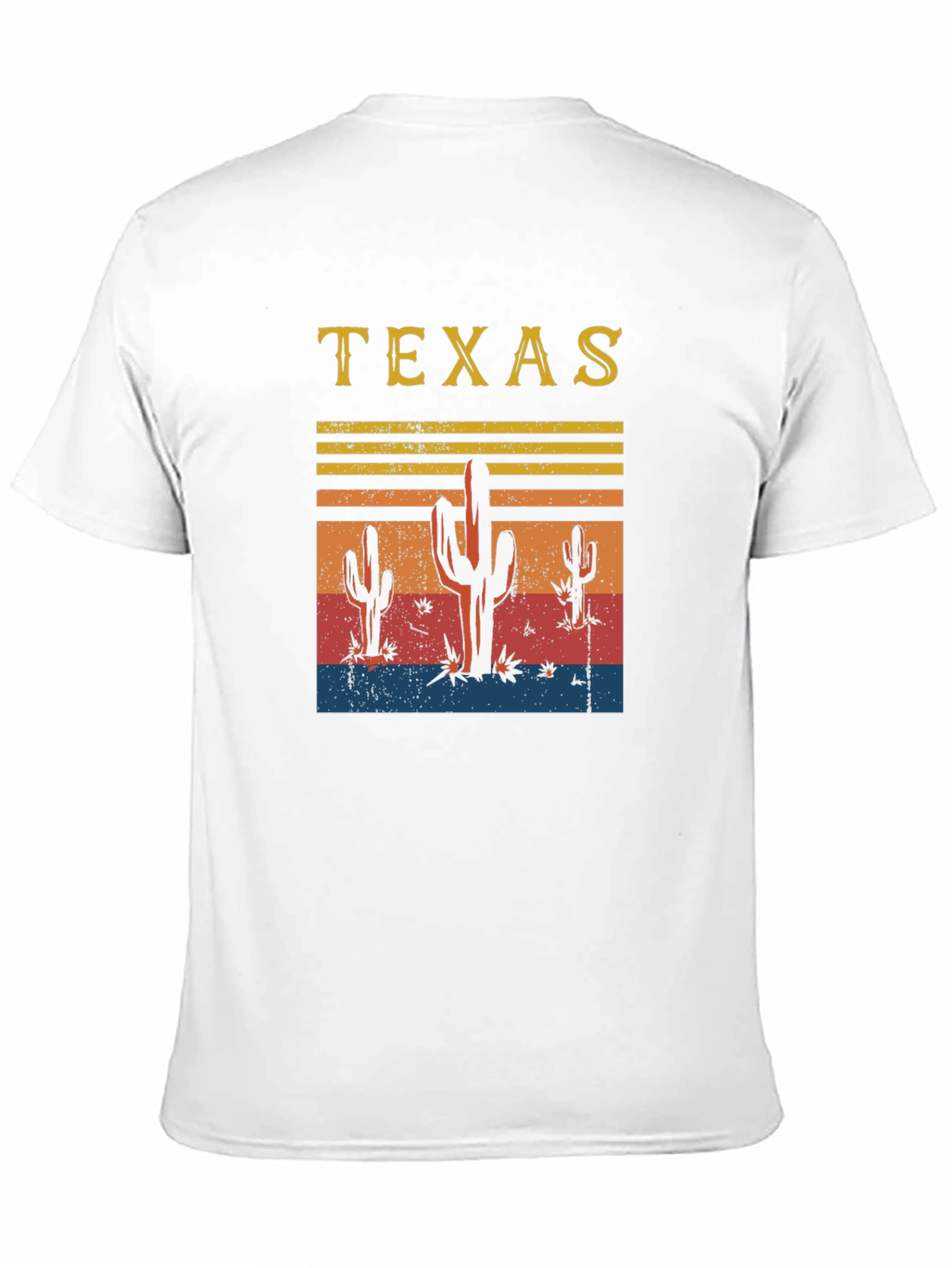 Texas Cactus Graphic T-Shirt - Retro Style