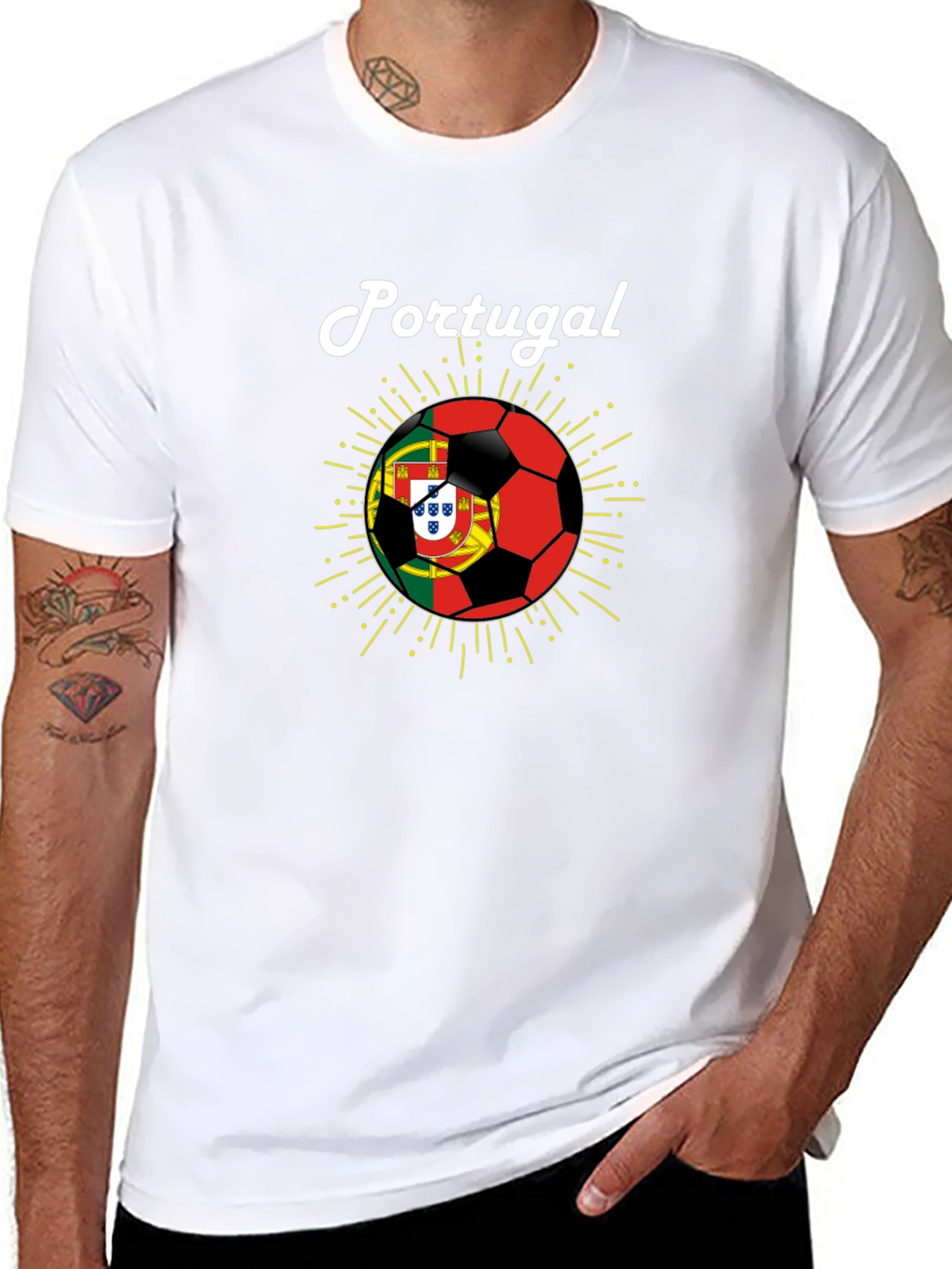 Portugal Soccer Fan T-Shirt - Black