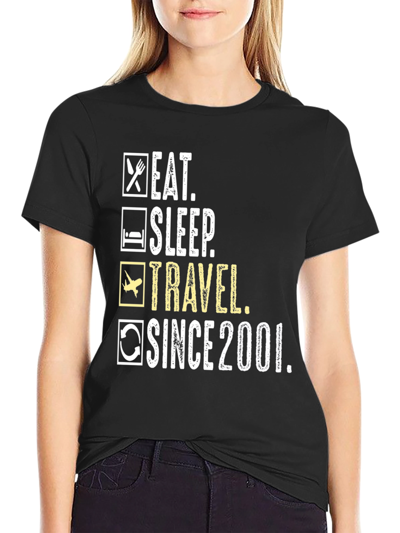Eat Sleep Travel Since 2001 T-Shirt