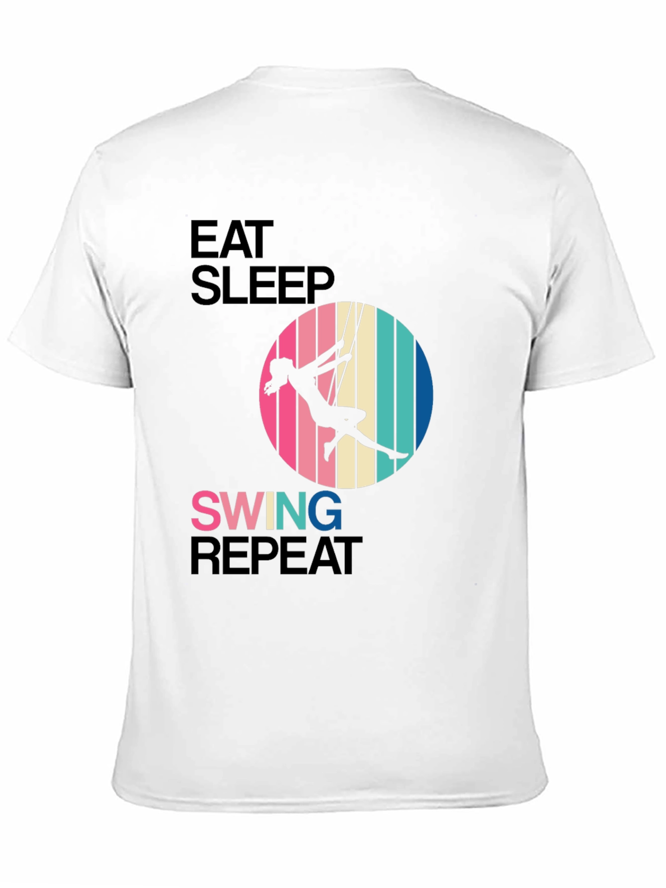 Eat Sleep Swing Repeat Black T-Shirt
