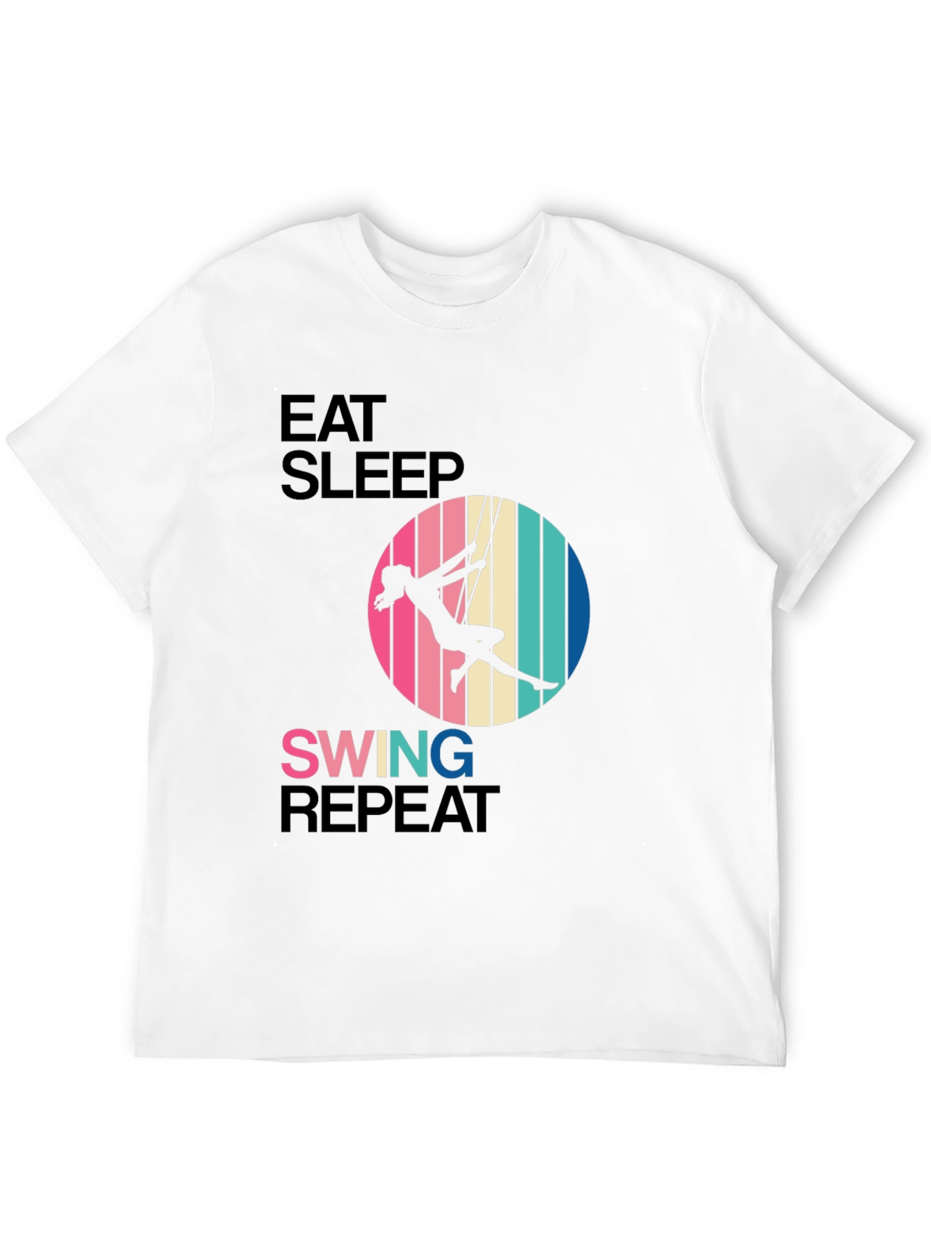 Eat Sleep Swing Repeat Black T-Shirt