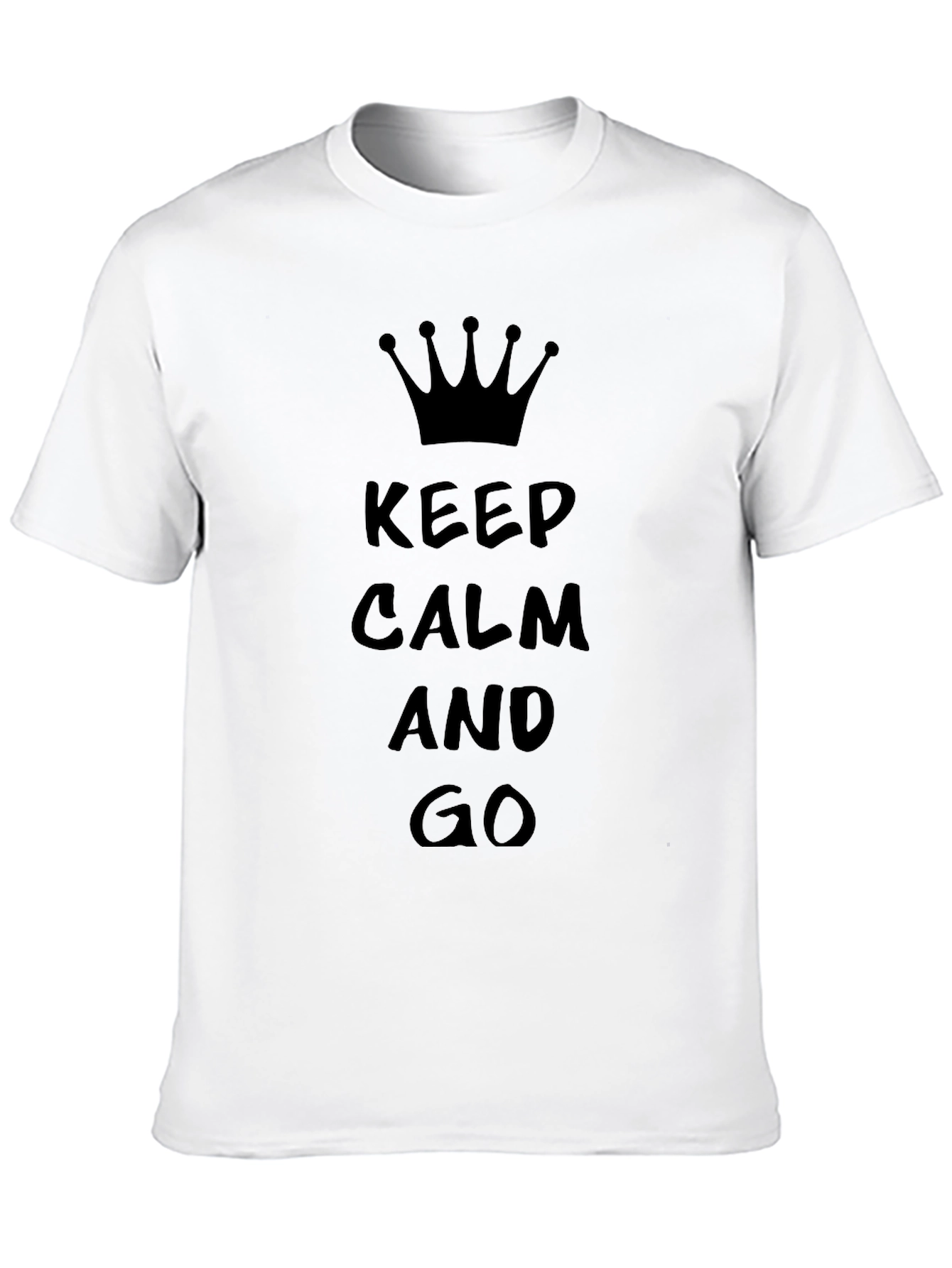 Keep Calm and Go T-Shirt - Black Graphic Tee