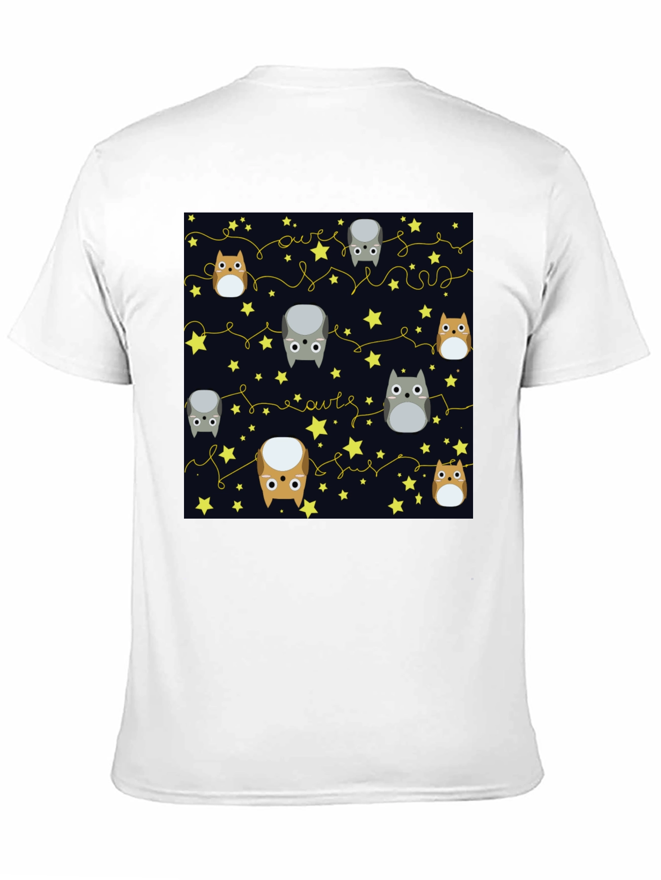 Cute Owls & Stars Graphic T-Shirt