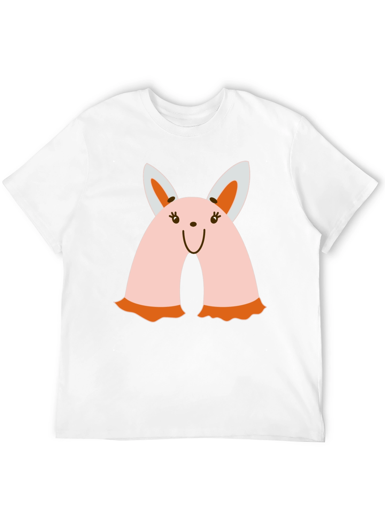 Cute Bunny Graphic Tee - Black Crew Neck