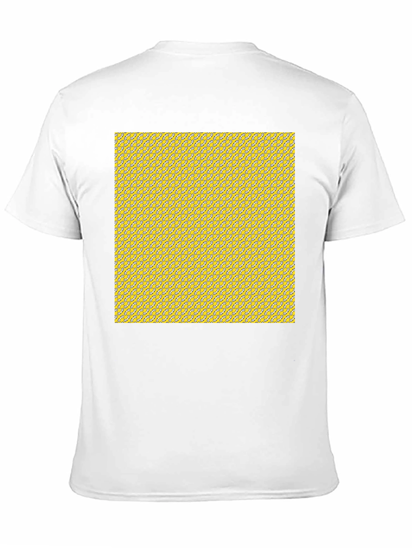 Patterned Yellow Graphic Tee - Mens Casual