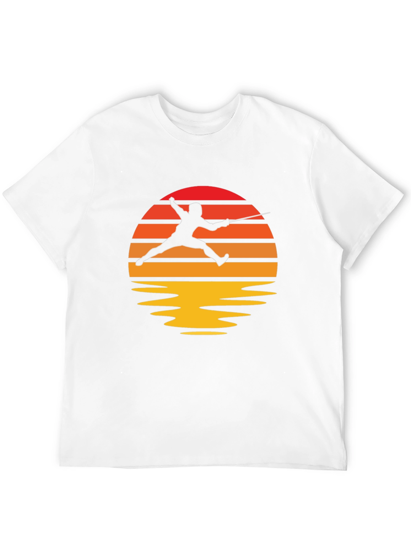 Sunset Fencing T-Shirt - Black Graphic Tee
