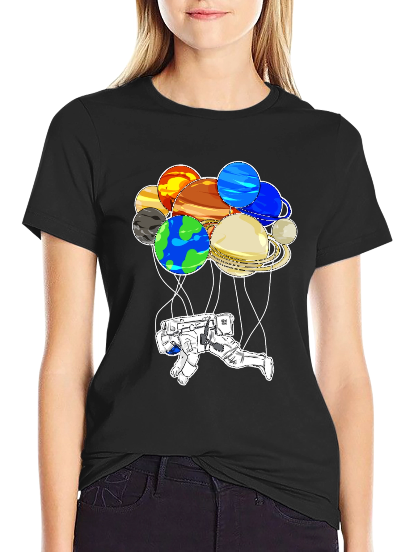Astronaut Planet T-Shirt: Unique Space Graphic Tee