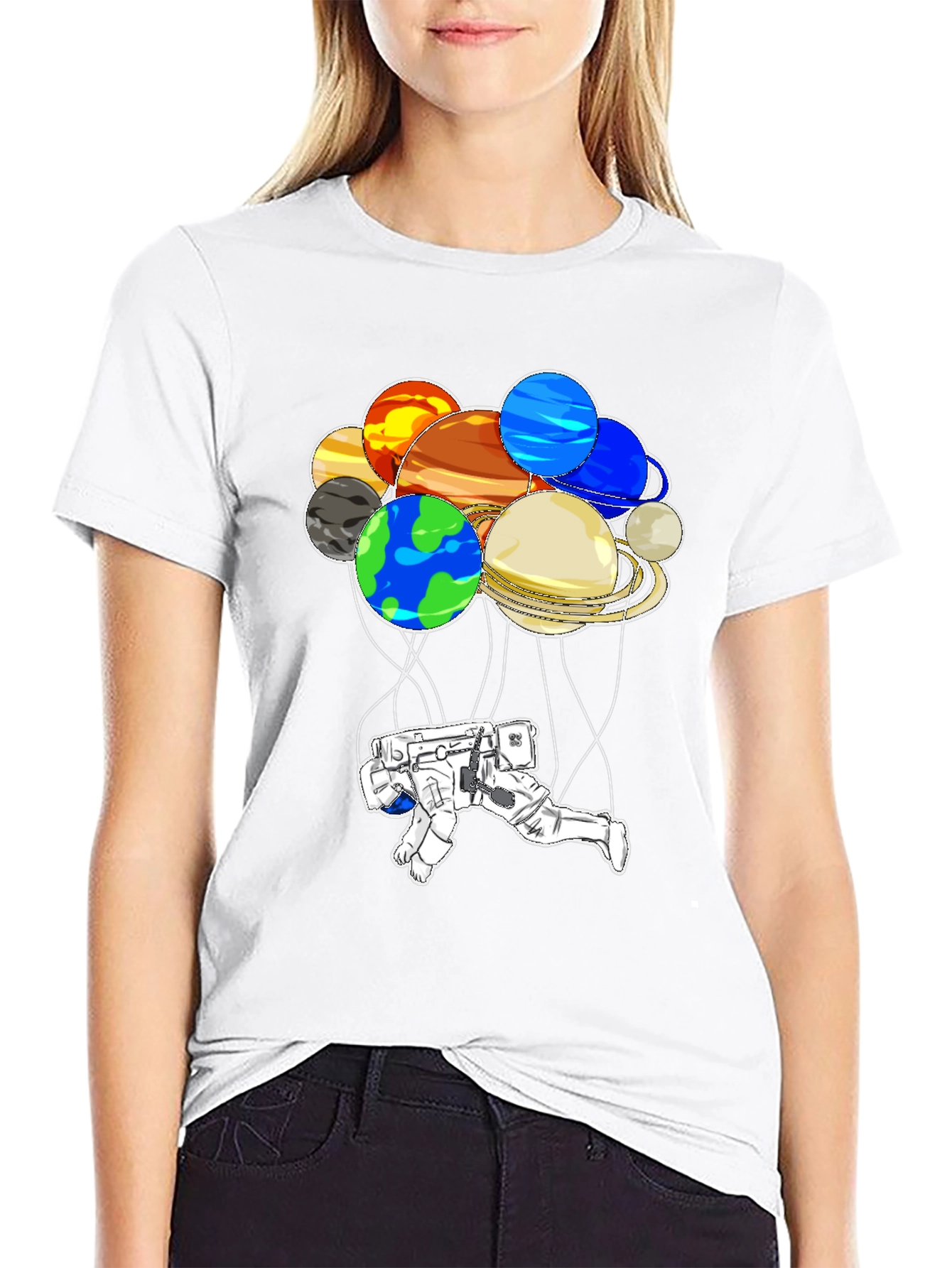 Astronaut Planet T-Shirt: Unique Space Graphic Tee