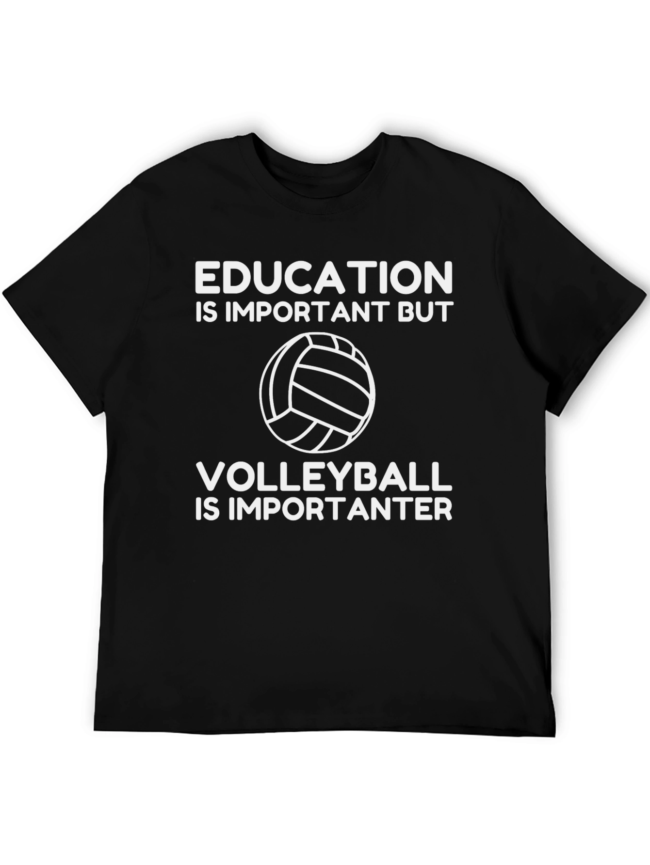 Funny Volleyball T-Shirt: Education vs. Volleyball