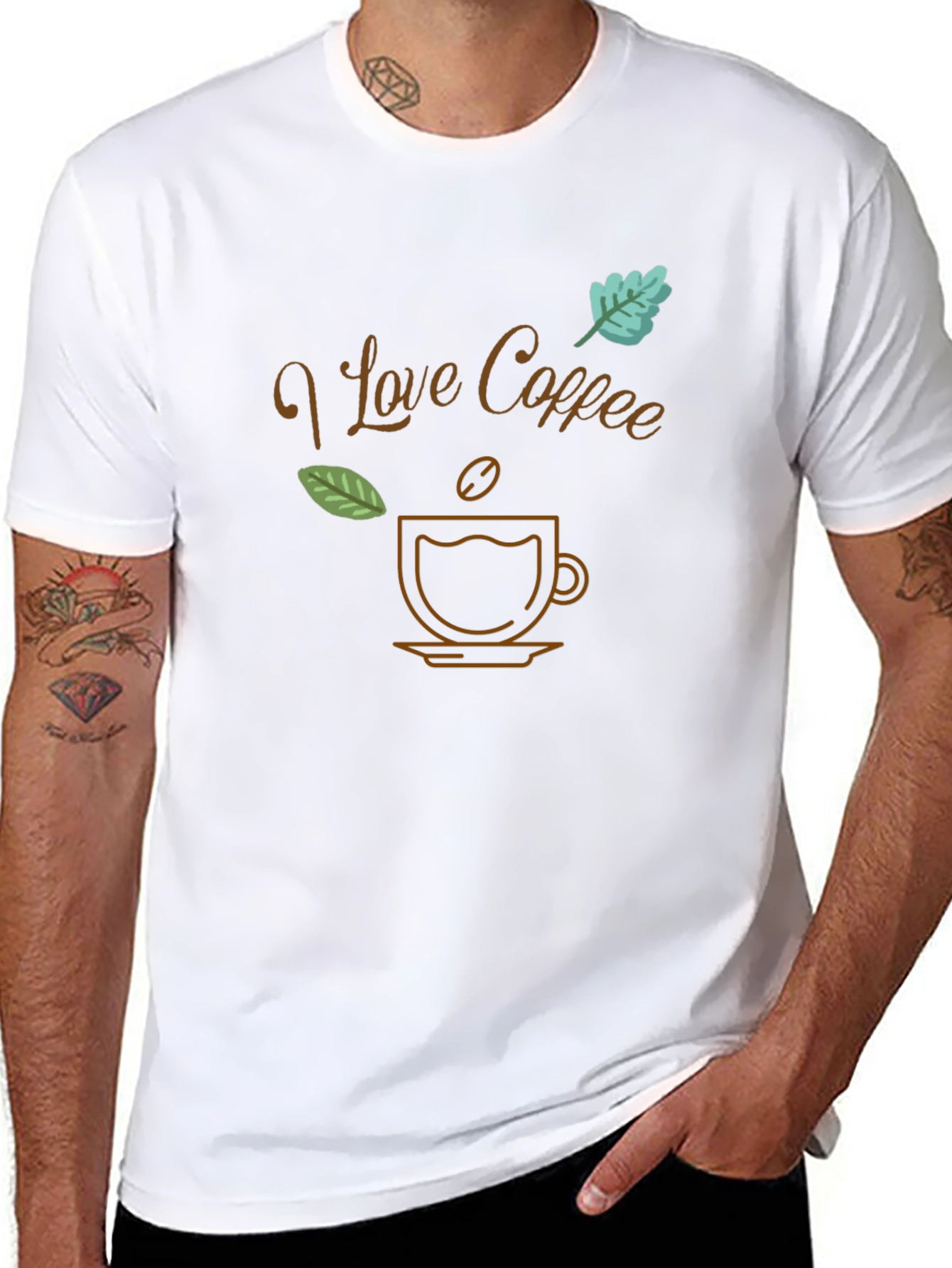 I Love Coffee Black T-Shirt