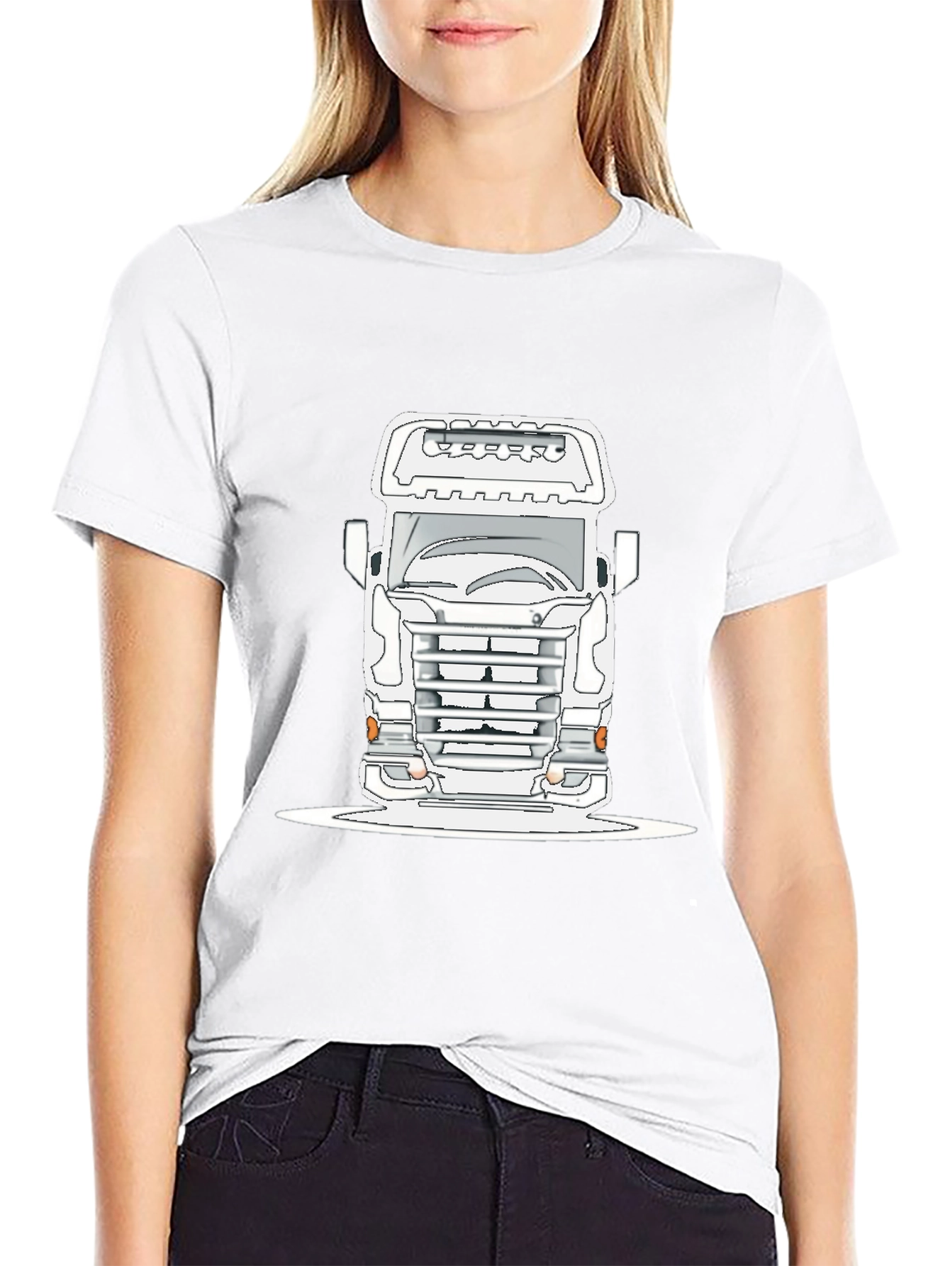 Truck Graphic Tee - Bold Black Cotton