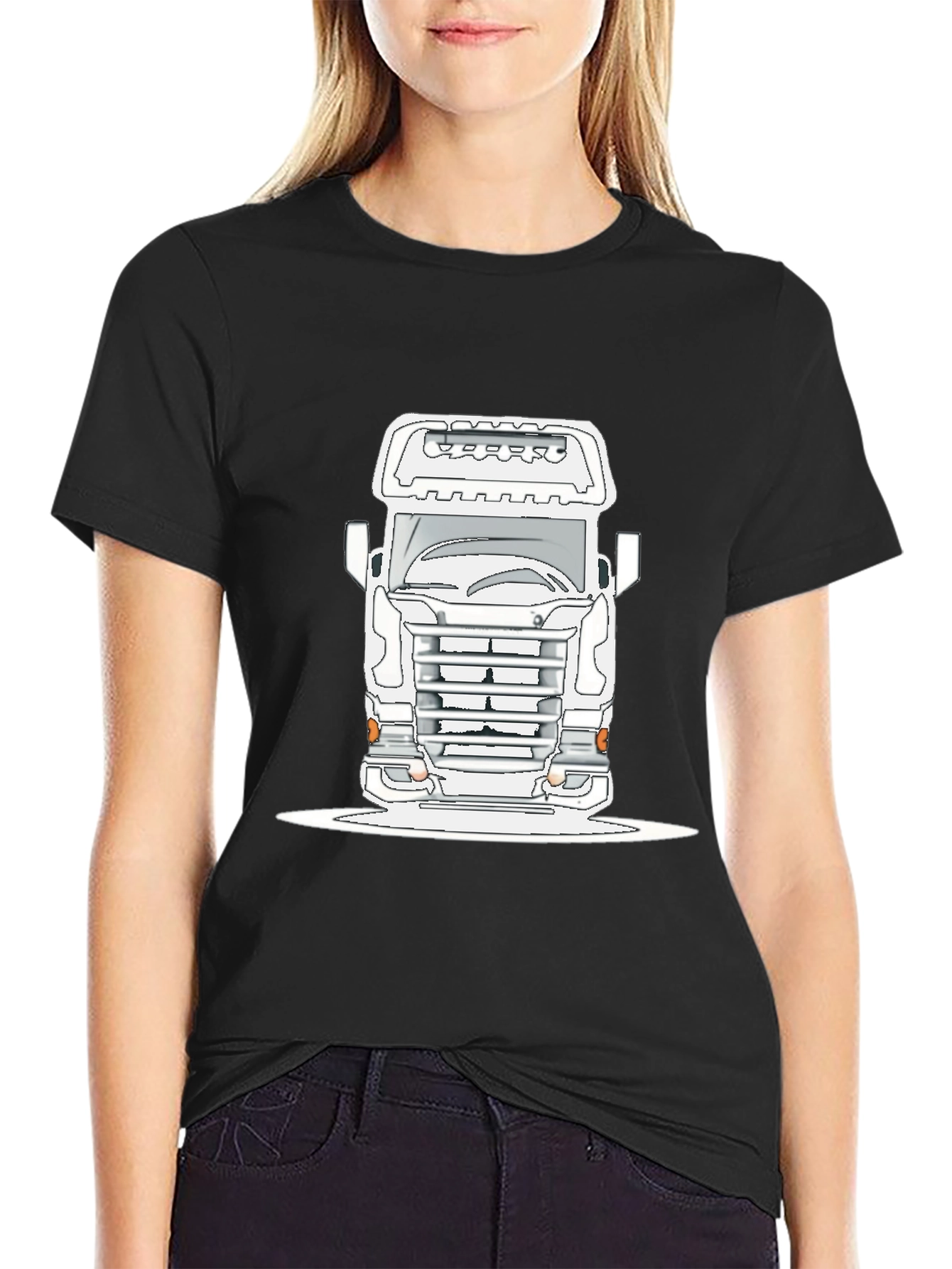 Truck Graphic Tee - Bold Black Cotton