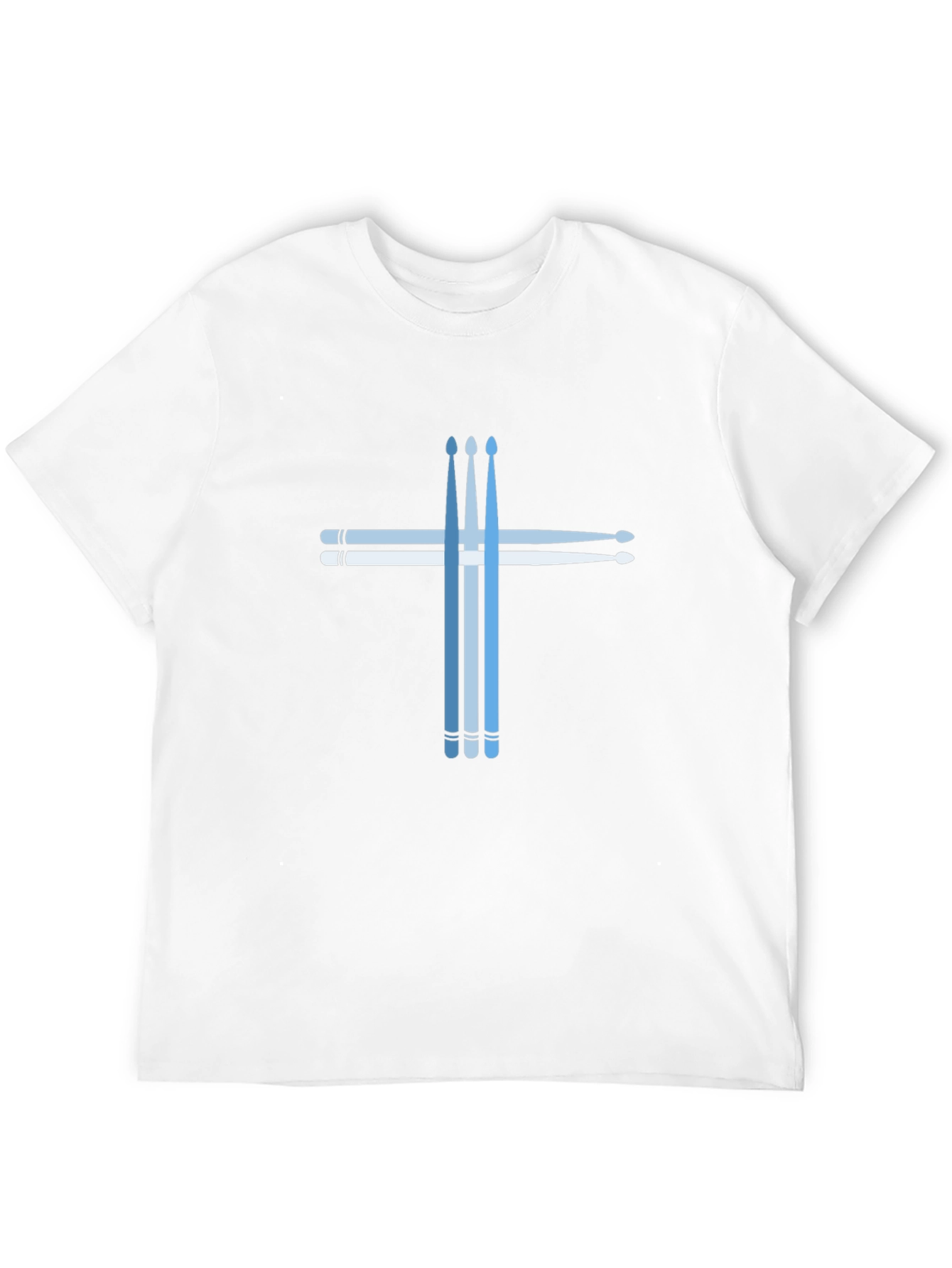 Drumstick Cross Graphic Tee - Black Cotton T-Shirt