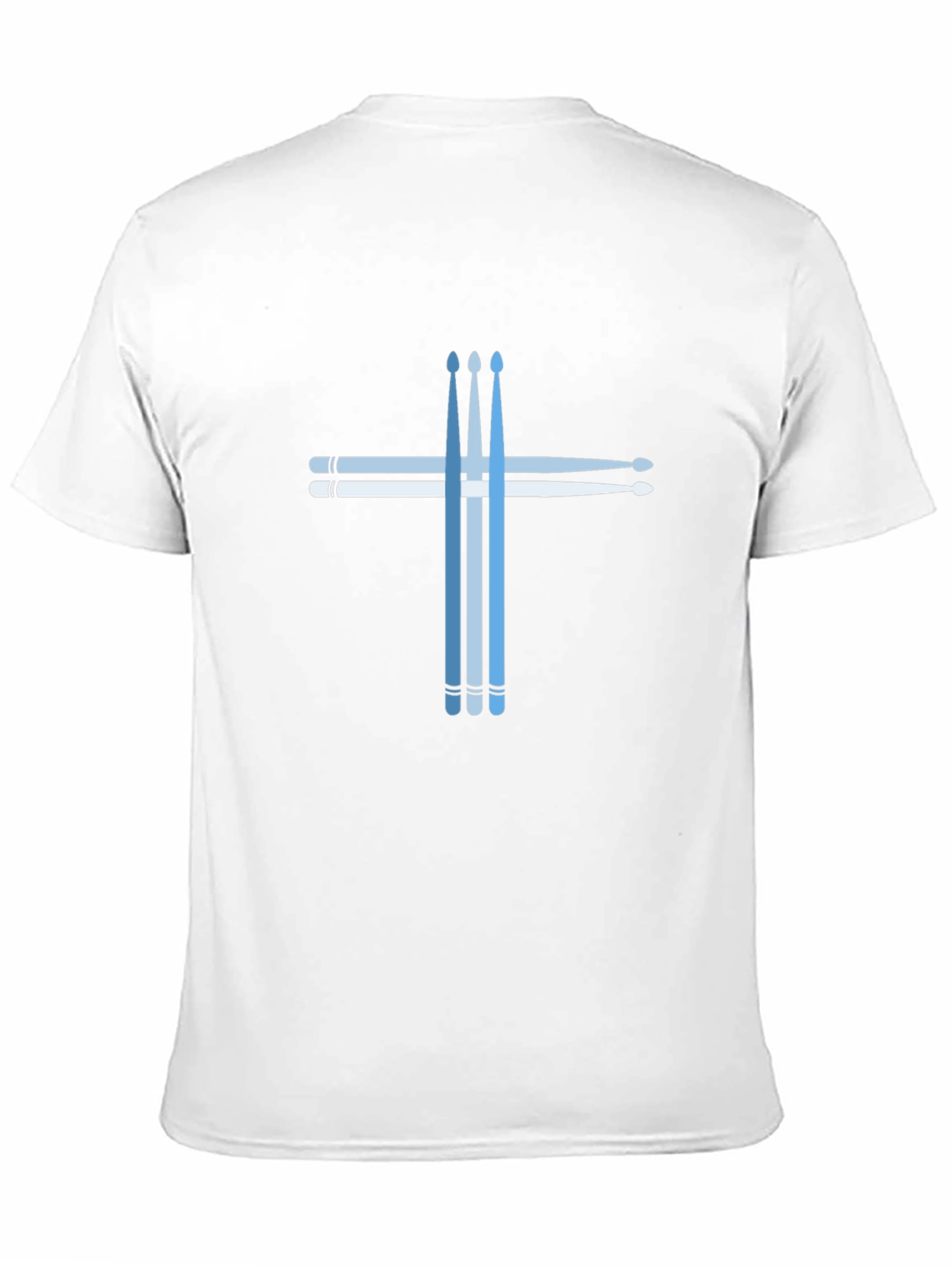 Drumstick Cross Graphic Tee - Black Cotton T-Shirt