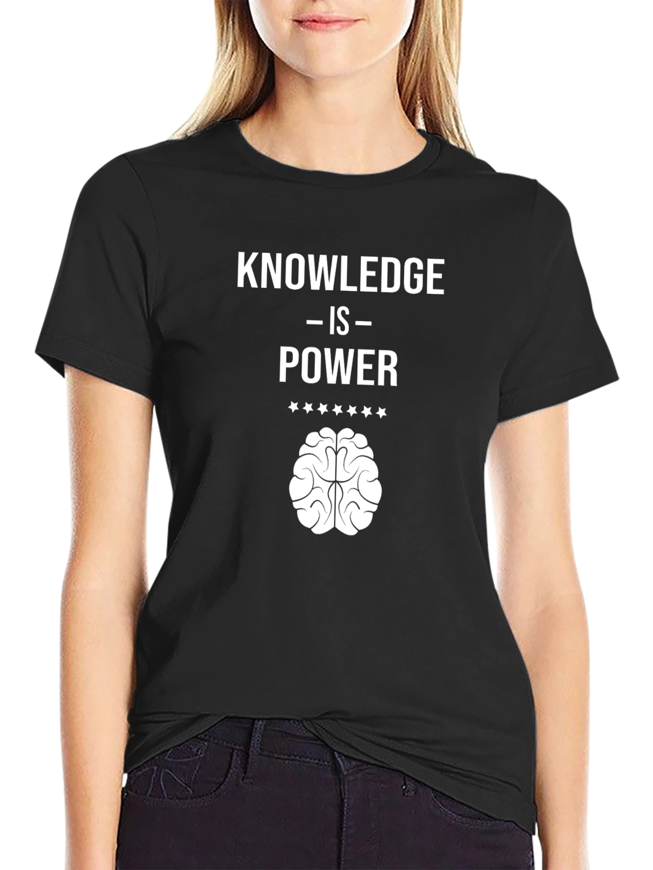 Knowledge Is Power T-Shirt - Smart Brain Tee