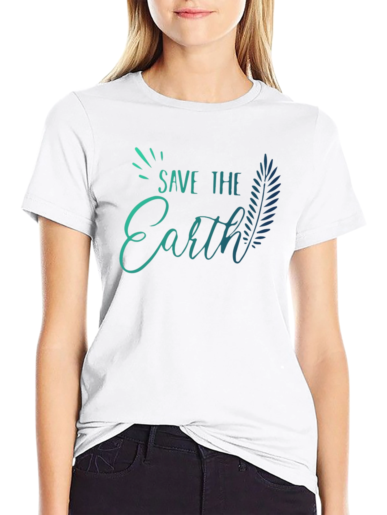 Save the Earth Black T-Shirt - Eco Friendly Design