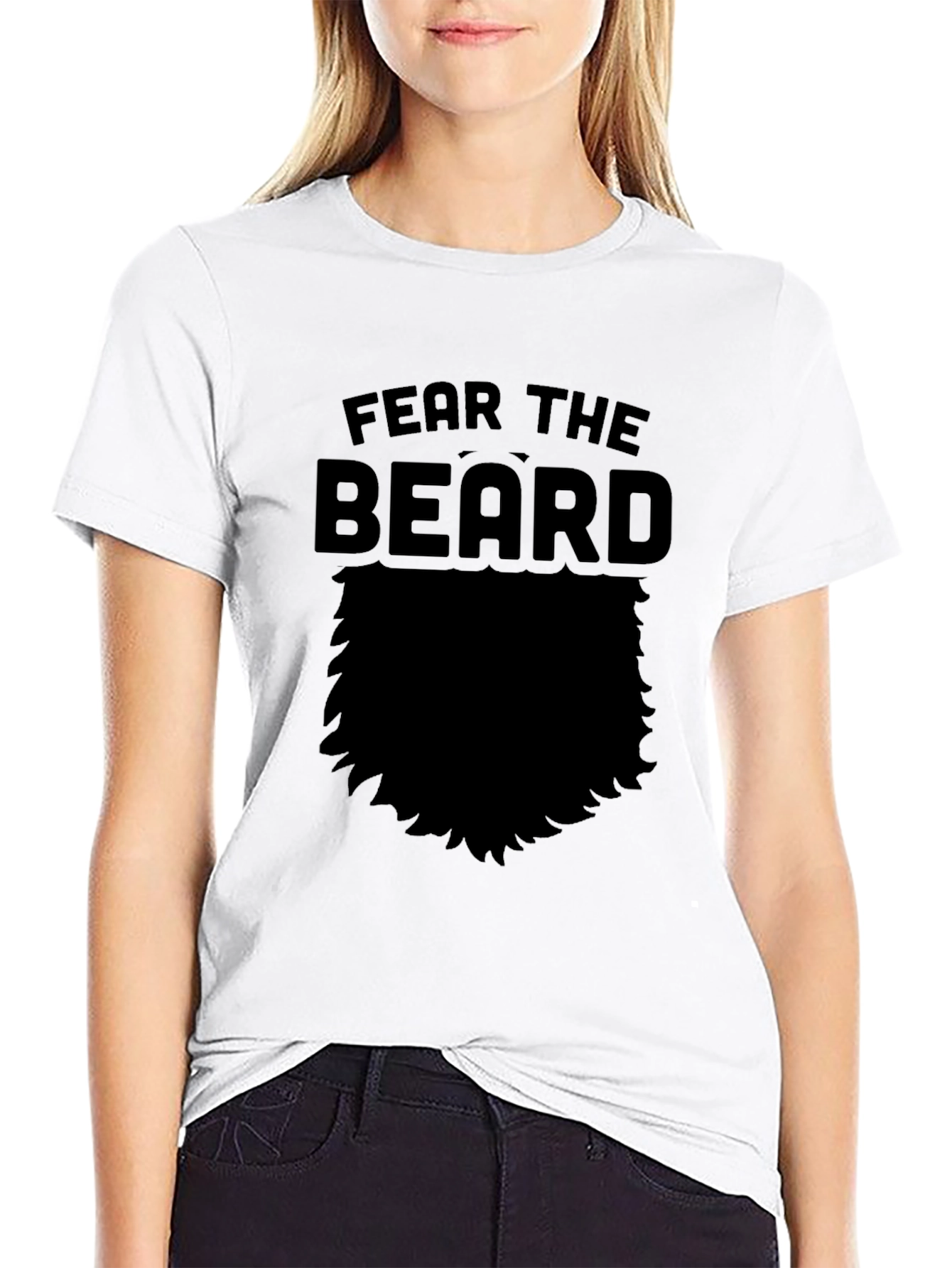 Fear The Beard Graphic T-Shirt - Mens Black Tee