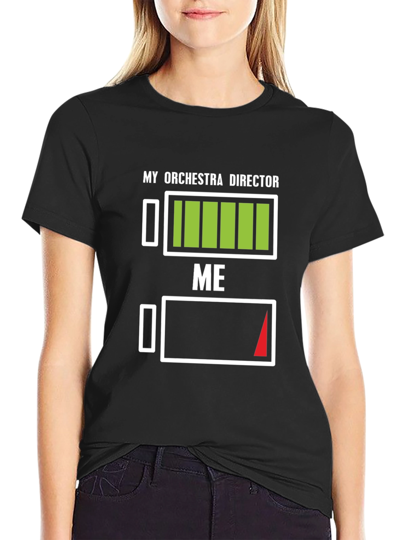 Orchestra Director Battery Level T-Shirt