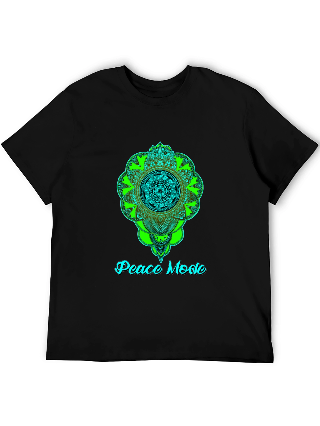 Peace Mode Mandala Graphic Tee - Black
