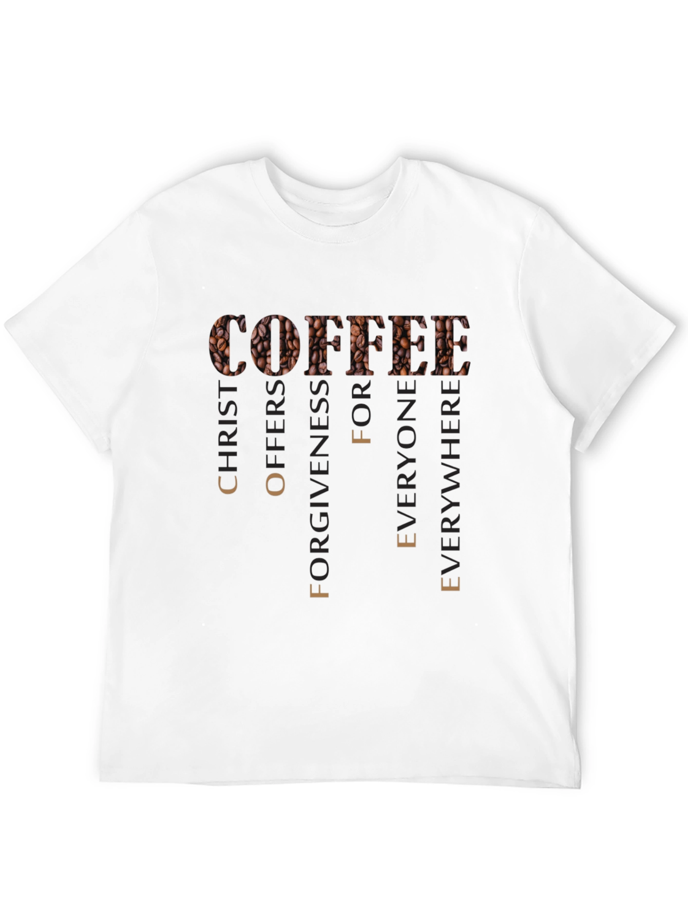 Coffee Christ Offers Forgiveness Graphic T-Shirt