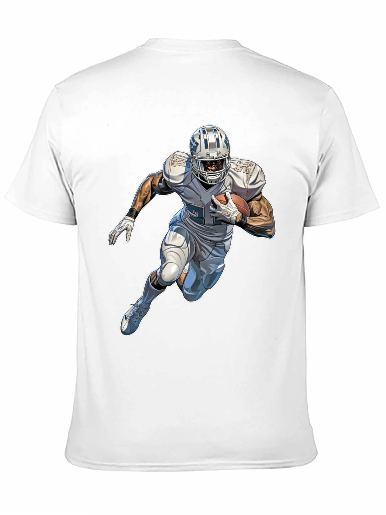 Football Player Graphic Black T-Shirt