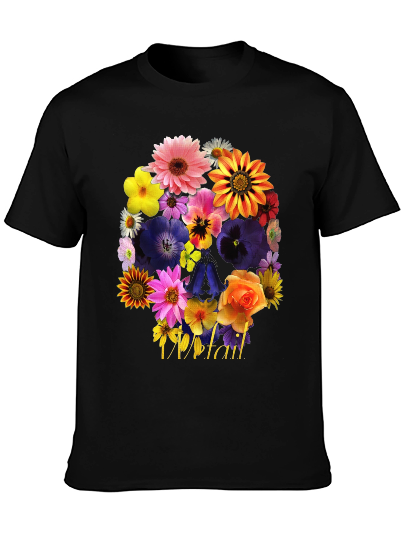 Floral Skull T-Shirt - Unique Graphic Tee