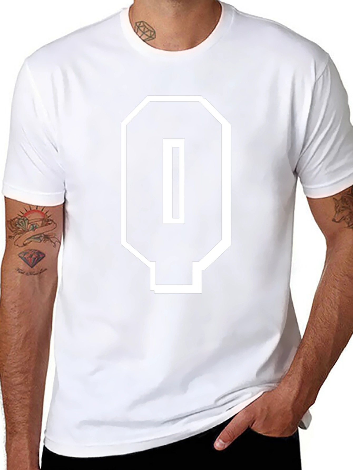 Modern Letter Q Graphic T-Shirt