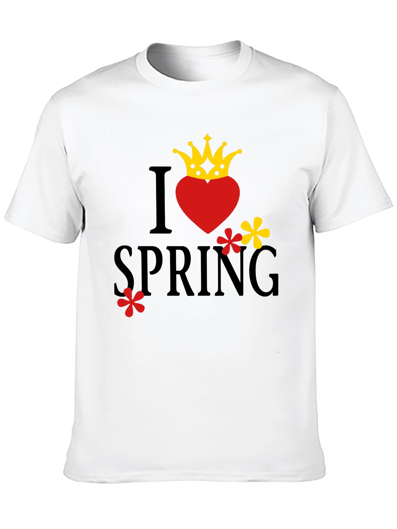 I Heart Spring Crown Graphic T-Shirt