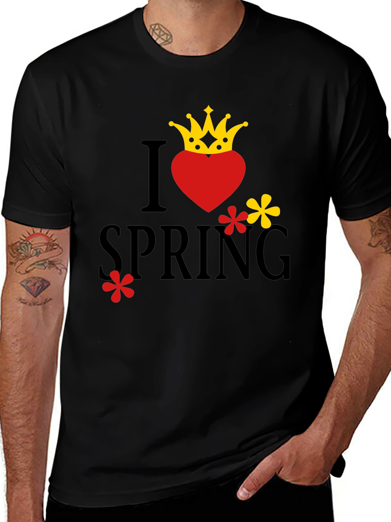 I Heart Spring Crown Graphic T-Shirt