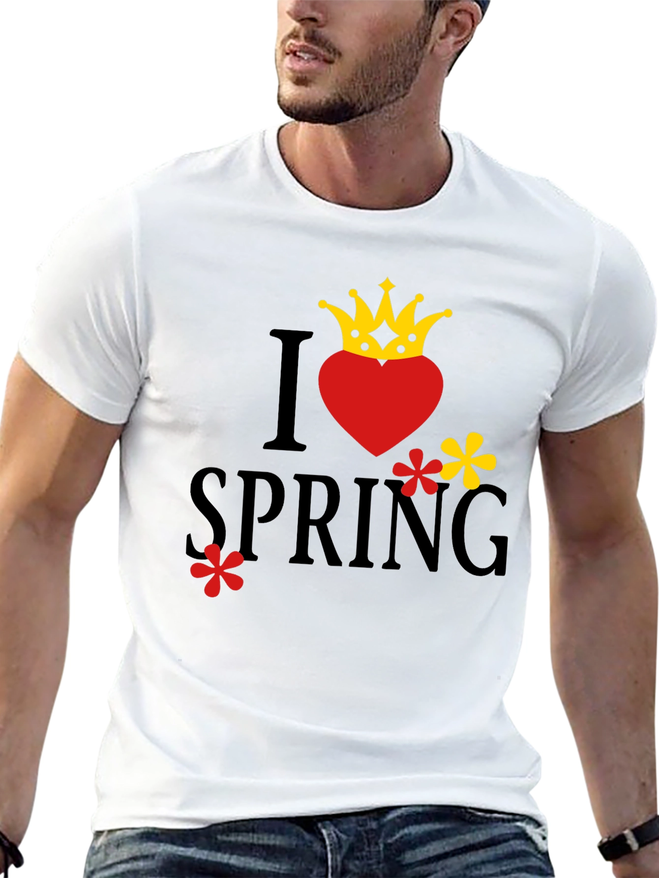 I Heart Spring Crown Graphic T-Shirt
