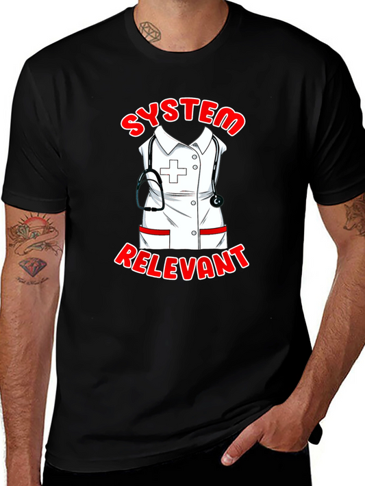 System Relevant Nurse T-Shirt - Black Cotton Tee