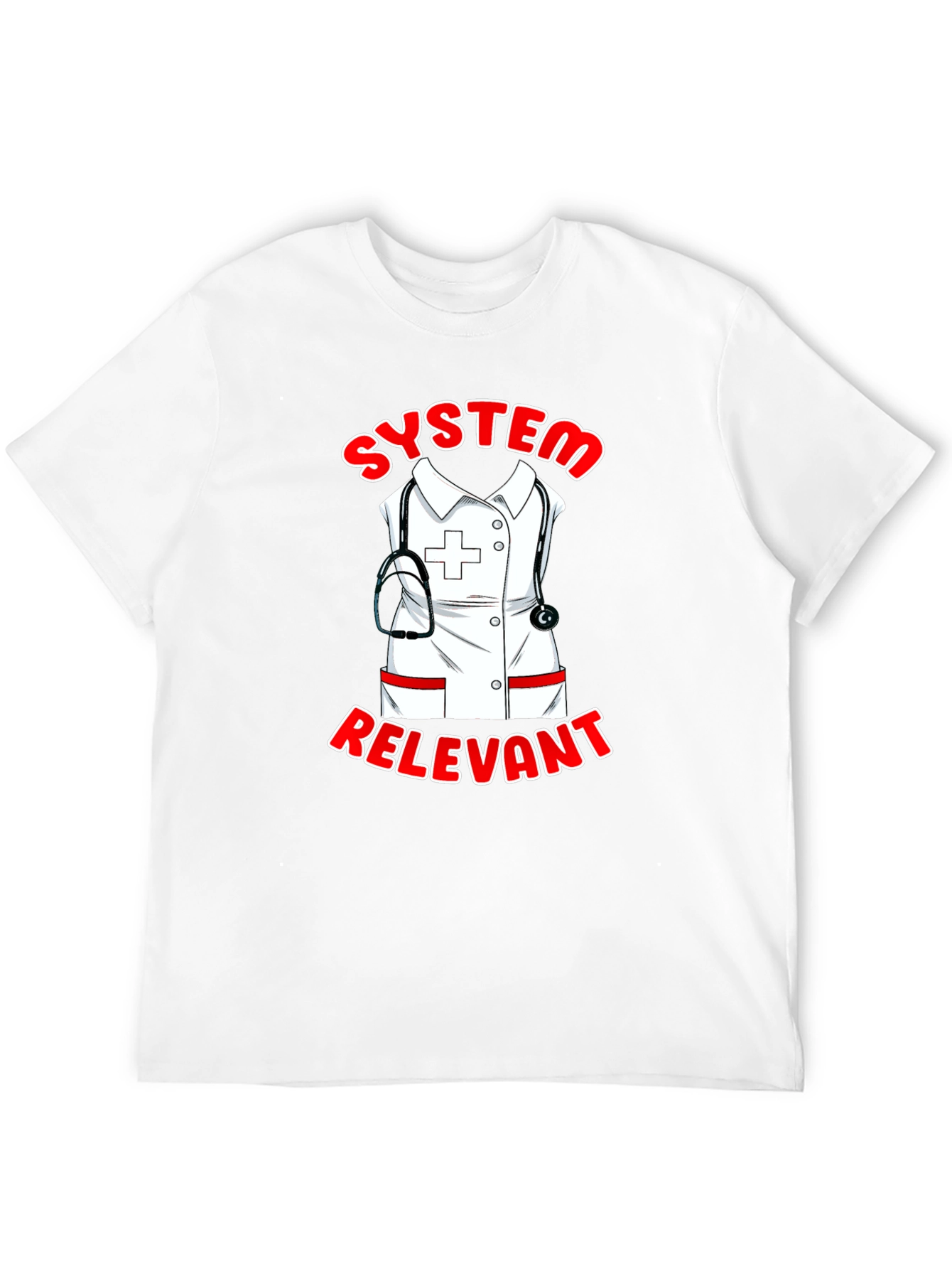 System Relevant Nurse T-Shirt - Black Cotton Tee