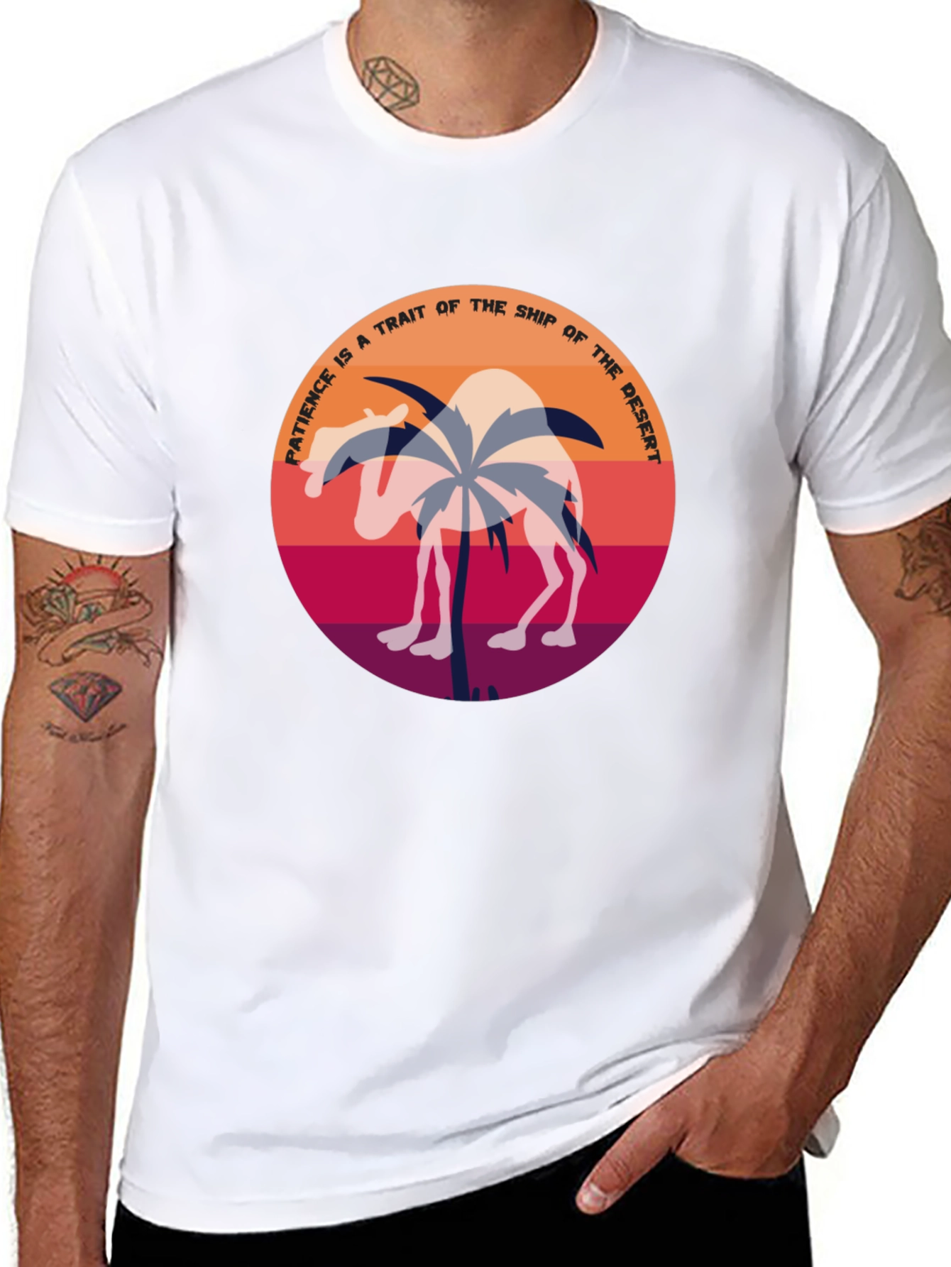 Patience Desert Camel T-Shirt - Unique Graphic Tee