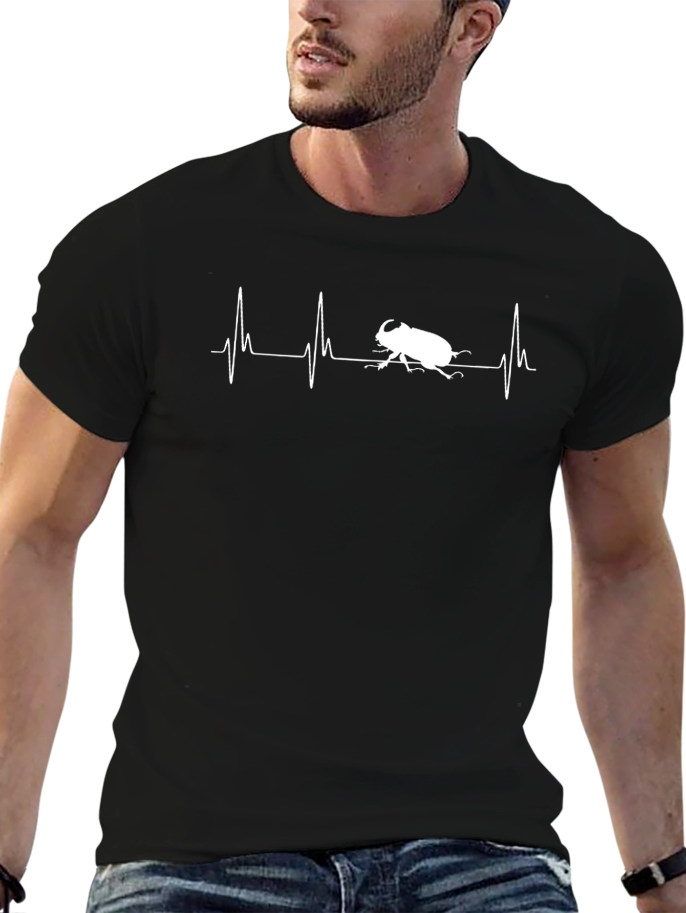 Beetle Heartbeat T-Shirt - Entomology Lover Tee