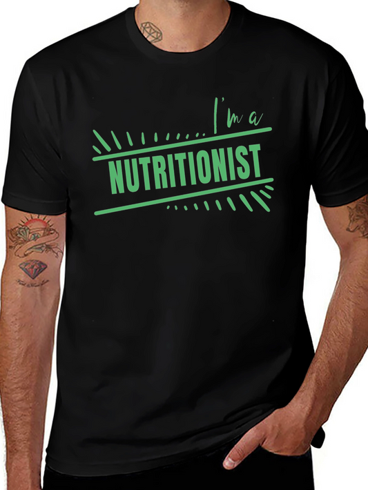 Im a Nutritionist T-Shirt Black Cotton