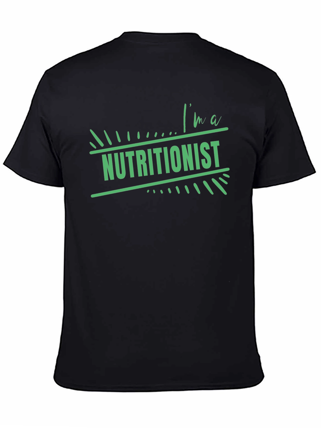Im a Nutritionist T-Shirt Black Cotton