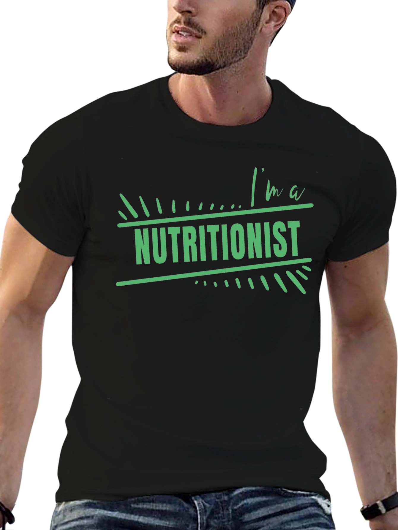 Im a Nutritionist T-Shirt Black Cotton