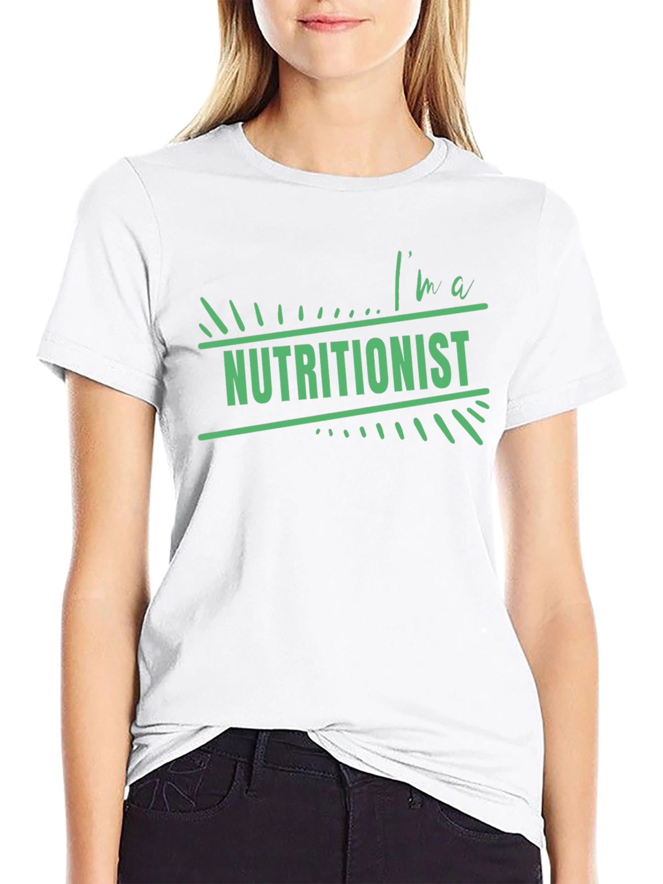 Im a Nutritionist T-Shirt Black Cotton