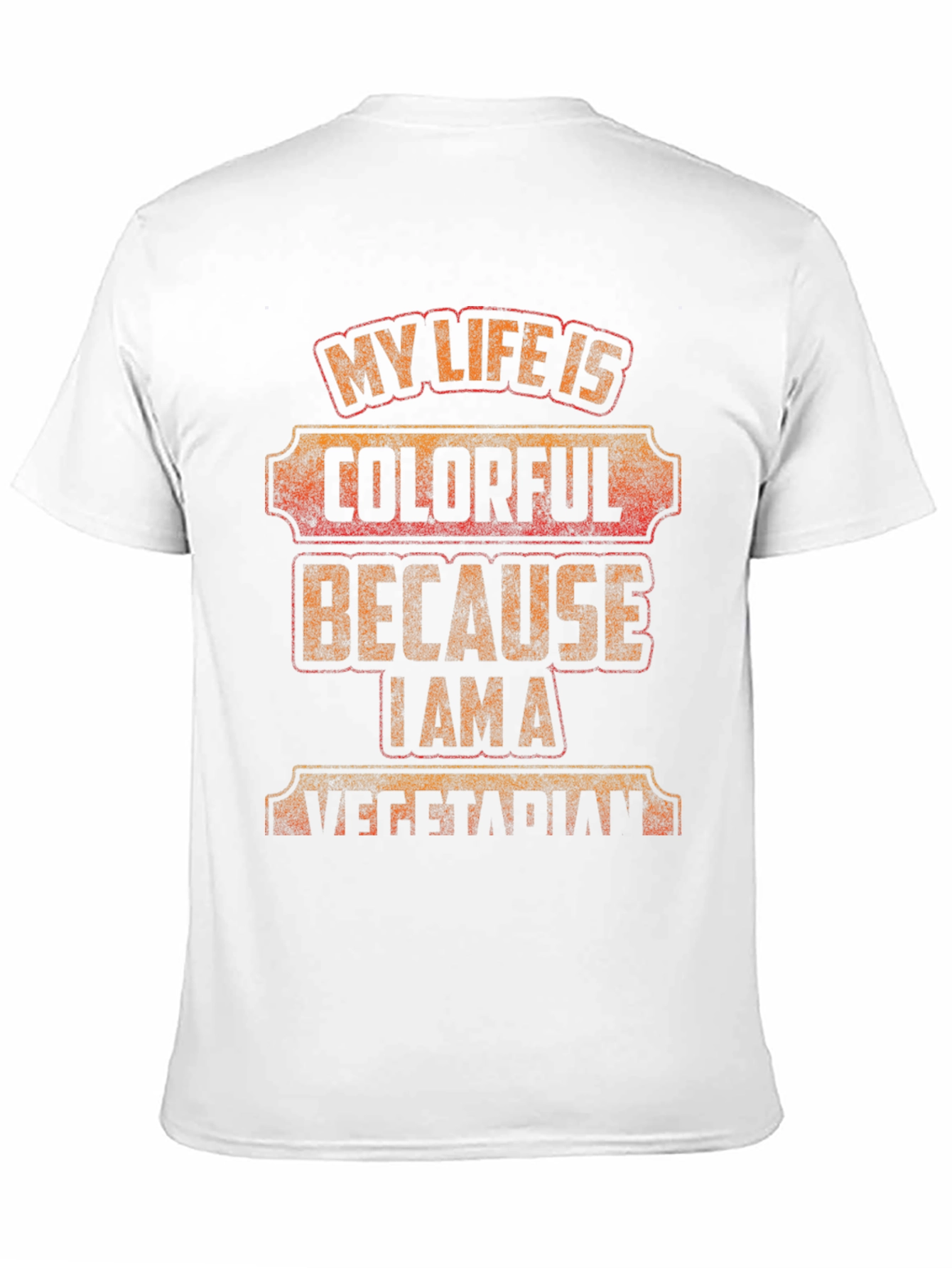 Colorful Vegetarian Graphic T-Shirt