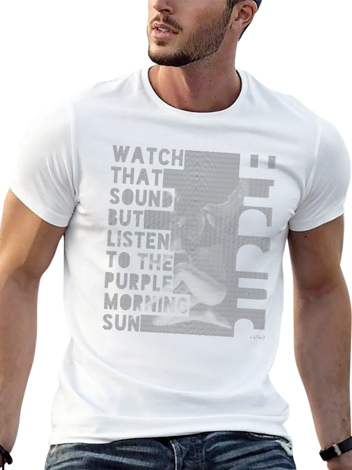 Unique Graphic Print Black T-Shirt for Men
