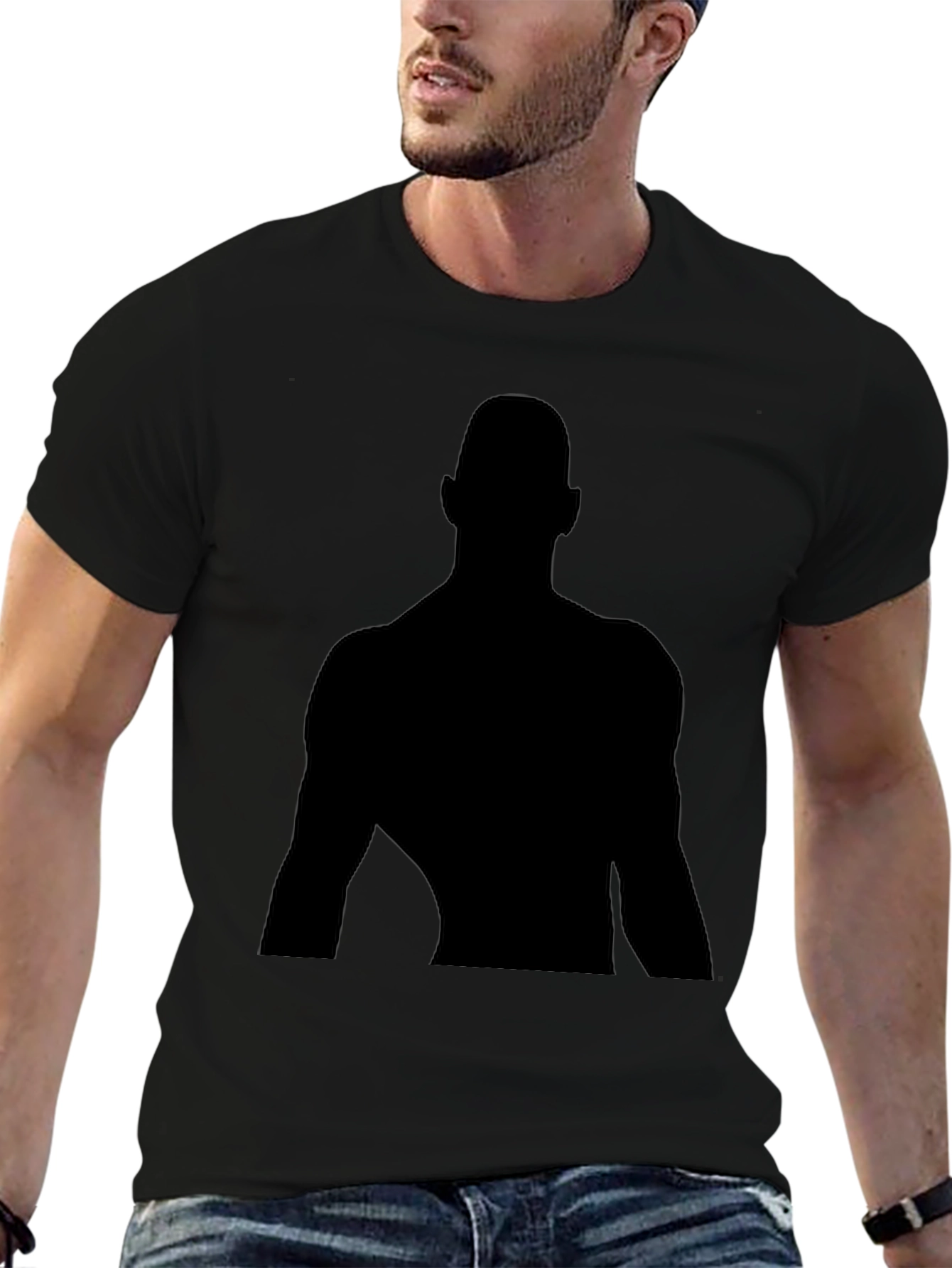 Silhouette Graphic Black T-Shirt - Classic Fit