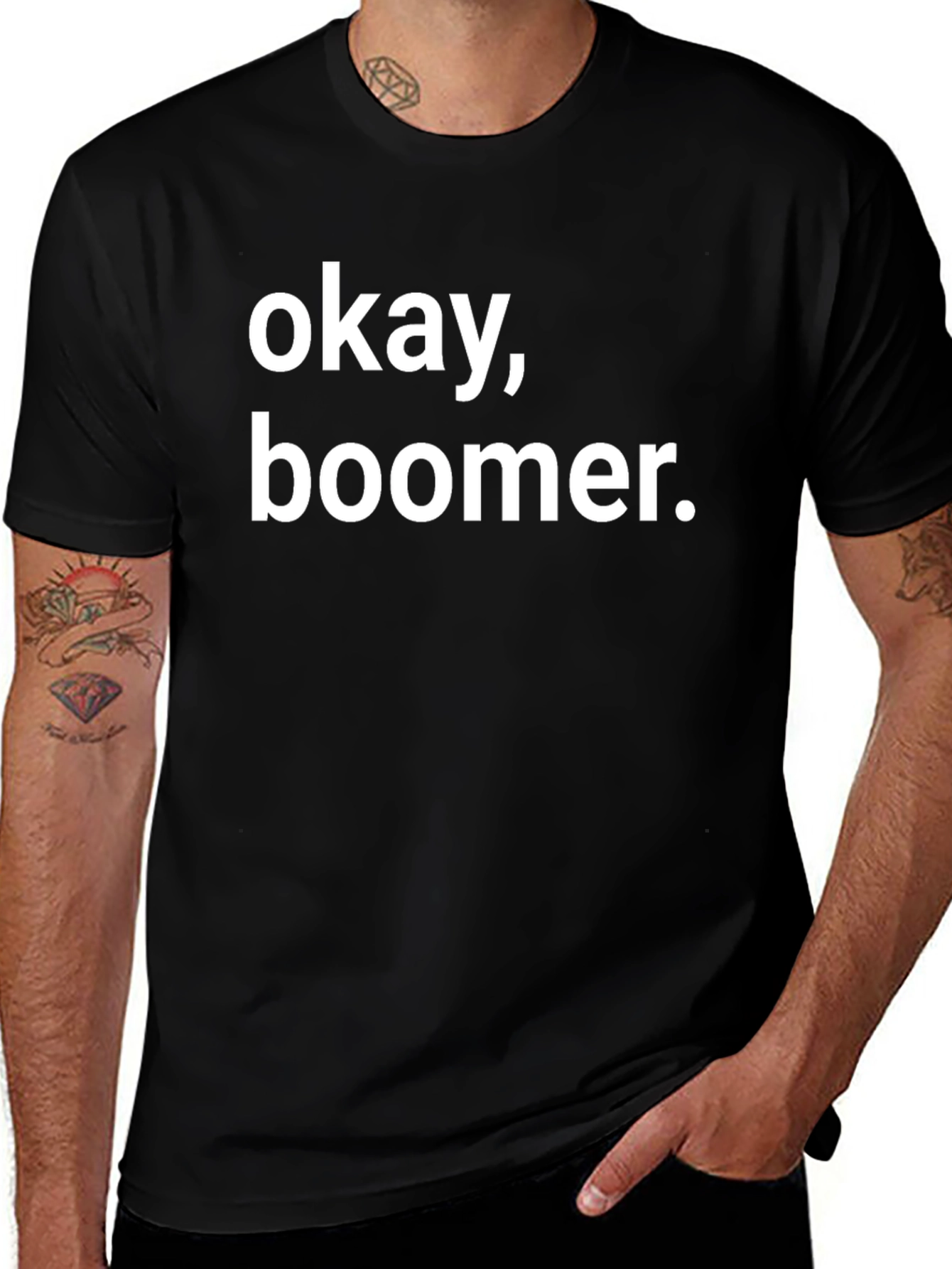 Okay Boomer Graphic T-Shirt - Black Cotton Tee