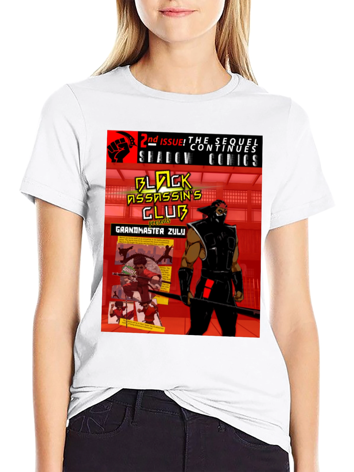 Black Assassins Club T-Shirt - Shadow Comics Style